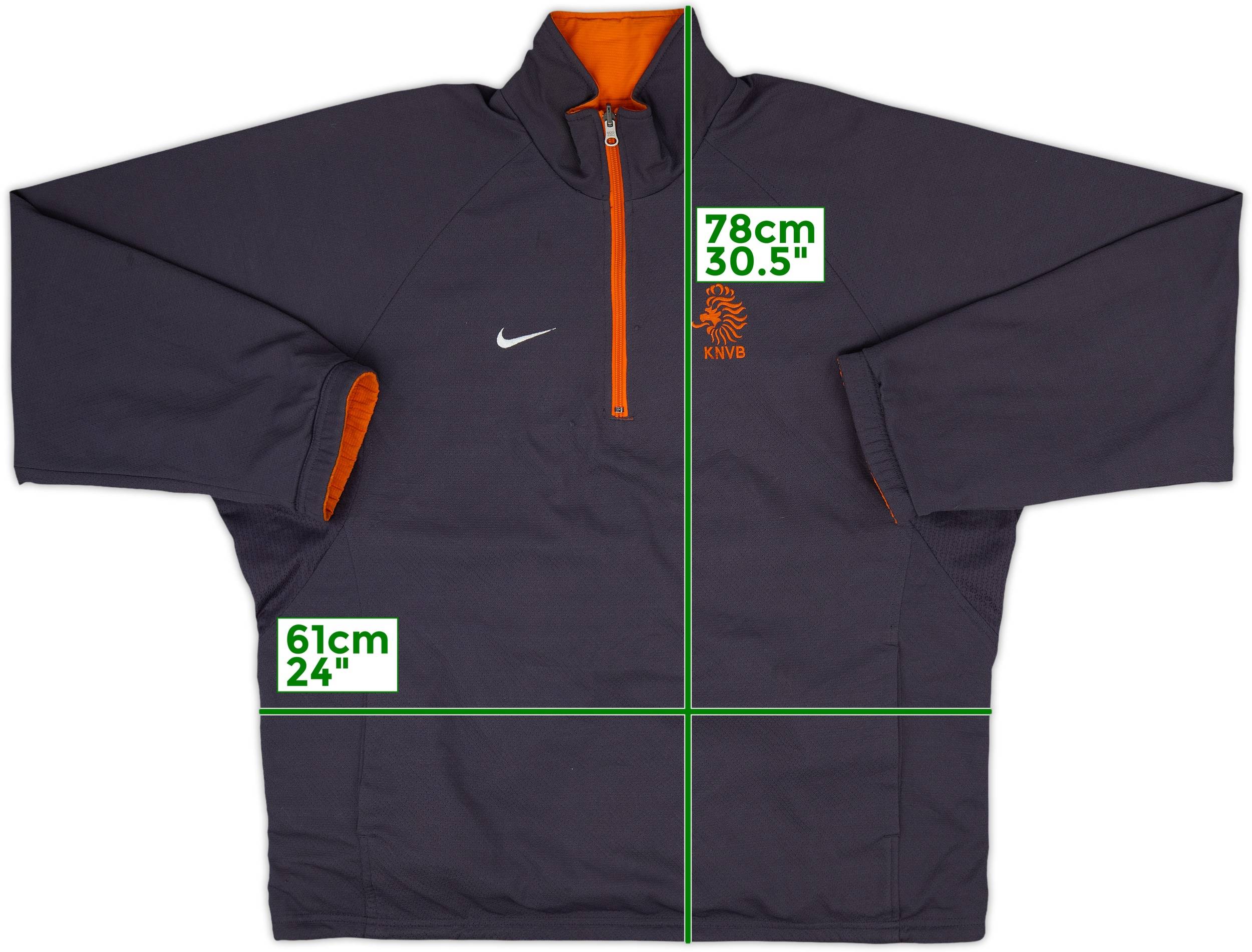 2000-01 Netherlands Nike Reversible 1/4 Zip Track Jacket - 9/10 - (M)