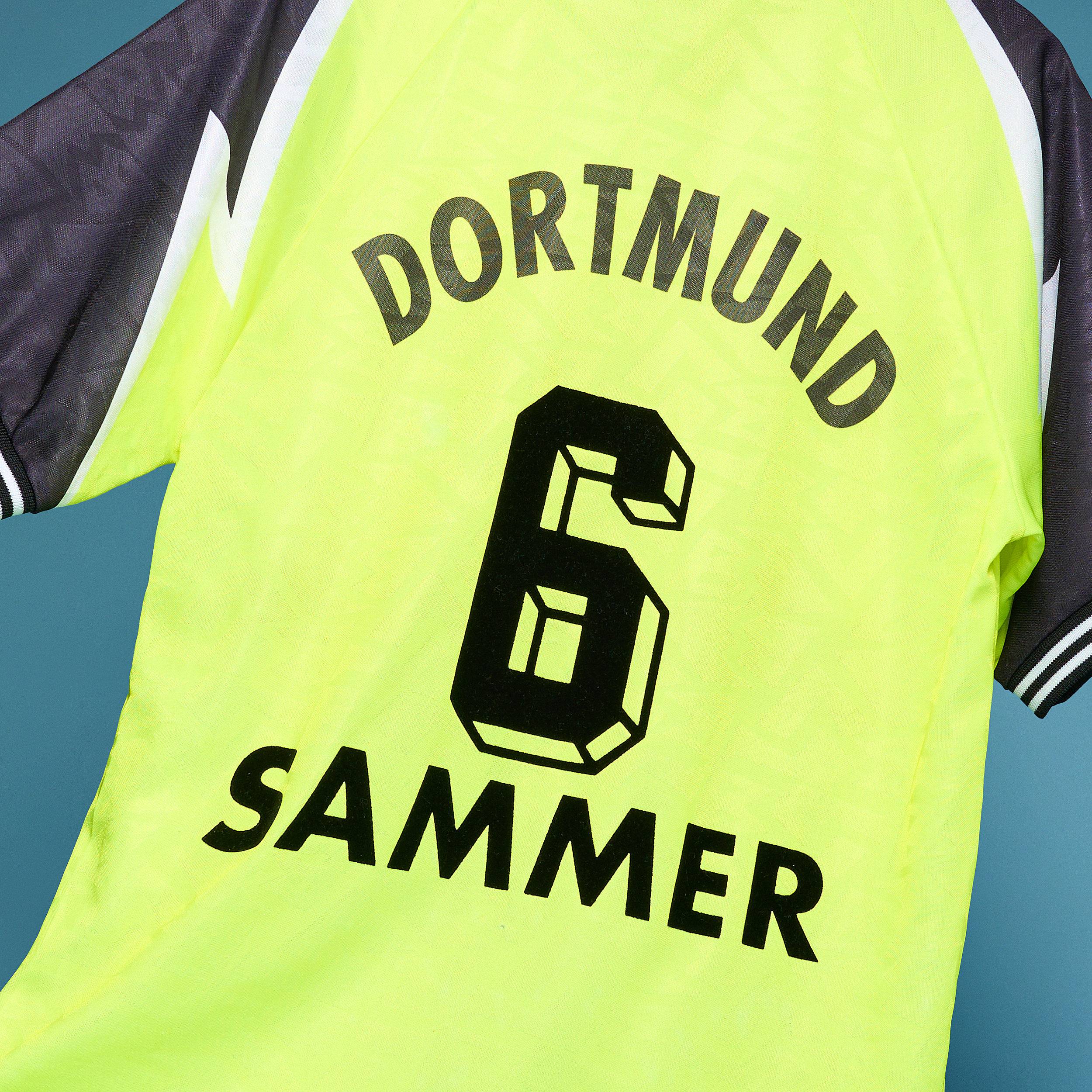 1995-96 Borussia Dortmund Home Shirt Sammer #6 - 8/10 - (S)