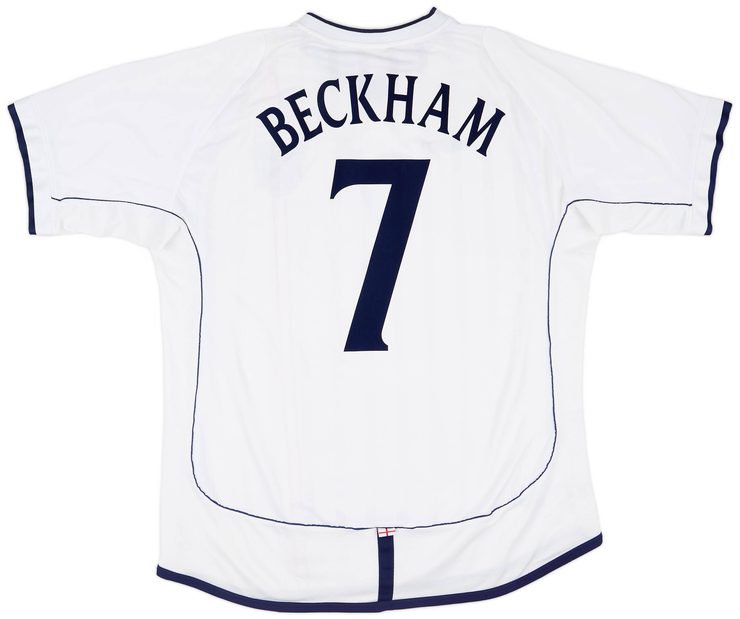2001-03 England Home Shirt Beckham #7 - 8/10 - (XL)