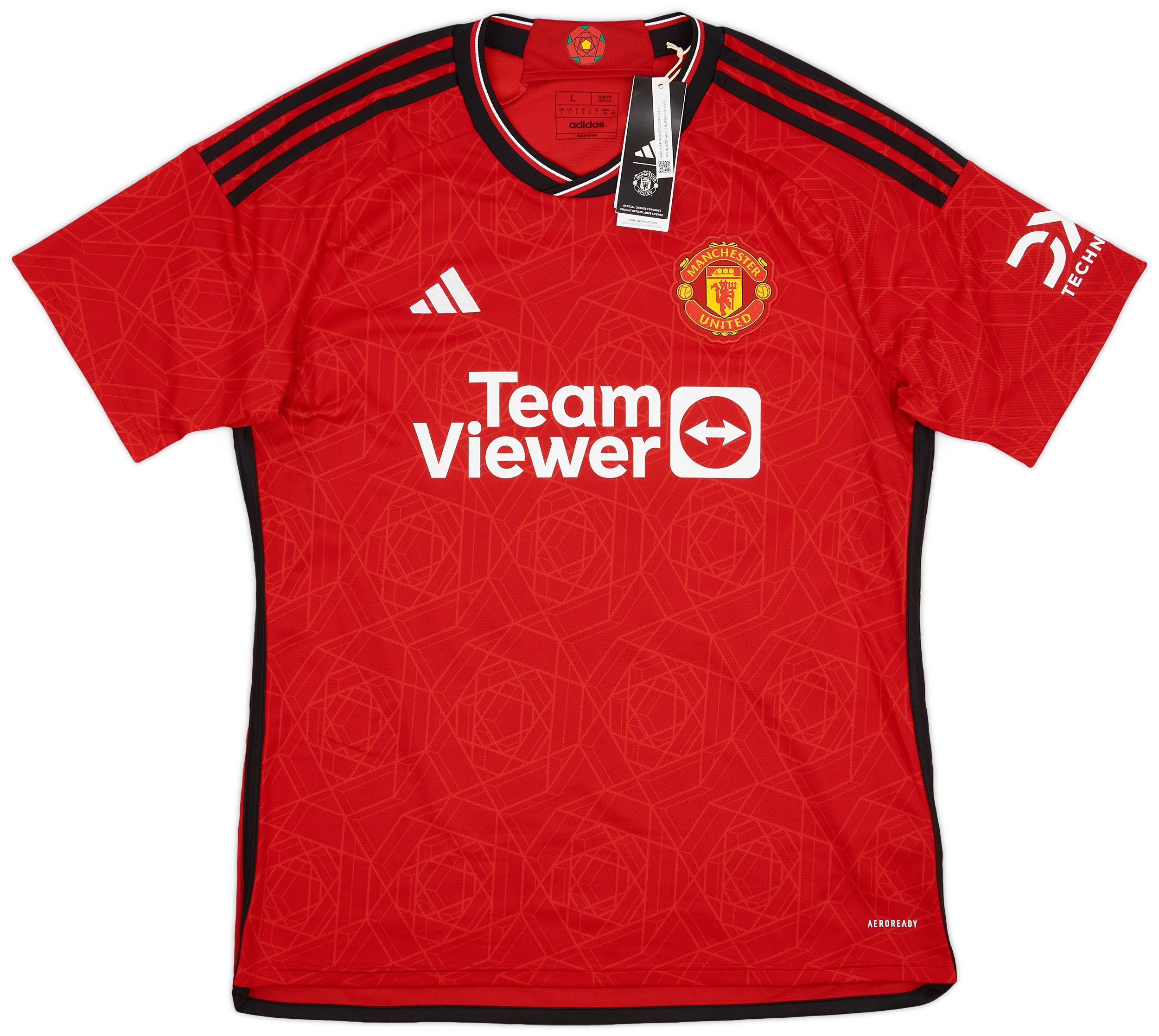 【驚きの値段で】 2023-24 Manchester United Home Shirt Casemiro #18 (L) ウェア