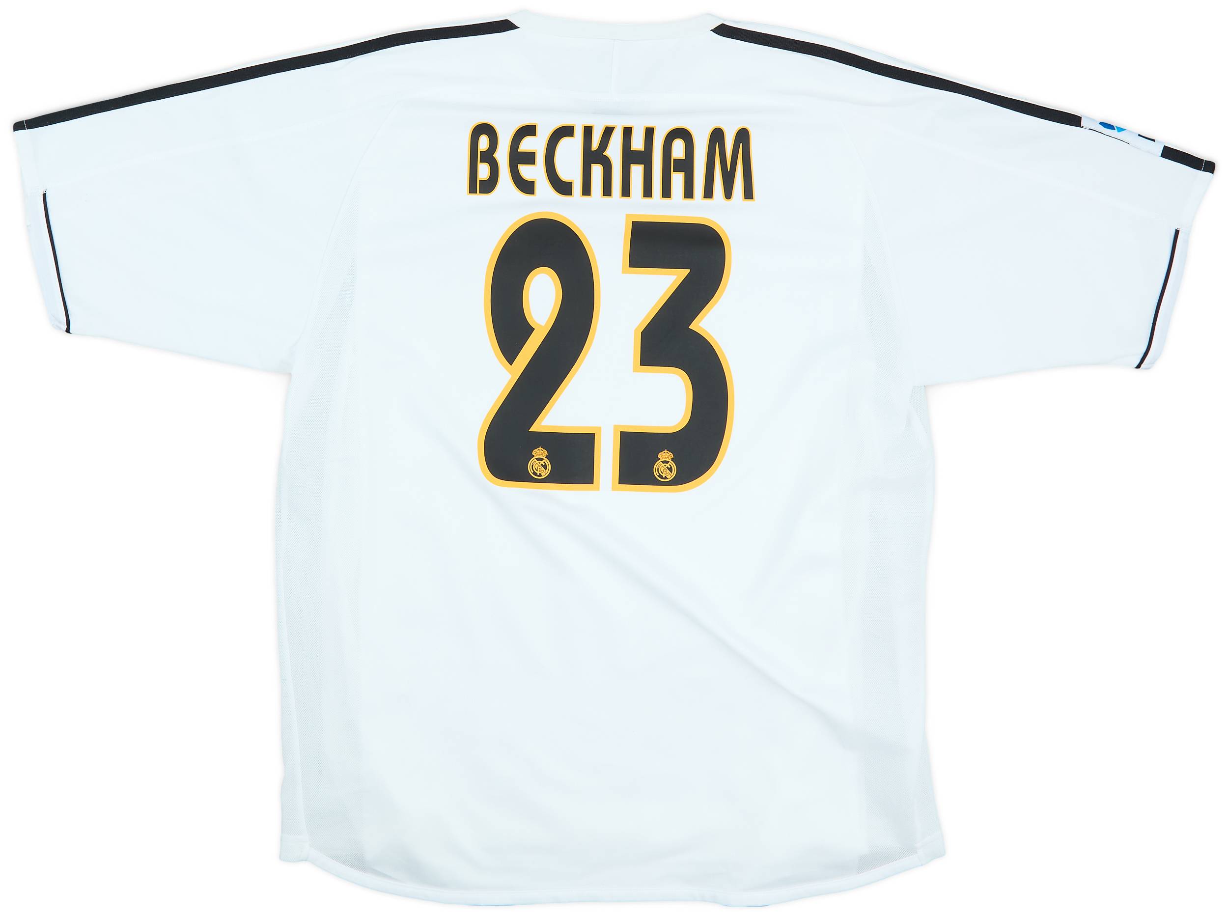 【在庫あり】 Real 2003-04 Madrid 6 - #23 Beckham Shirt Home Issue Player ウェア