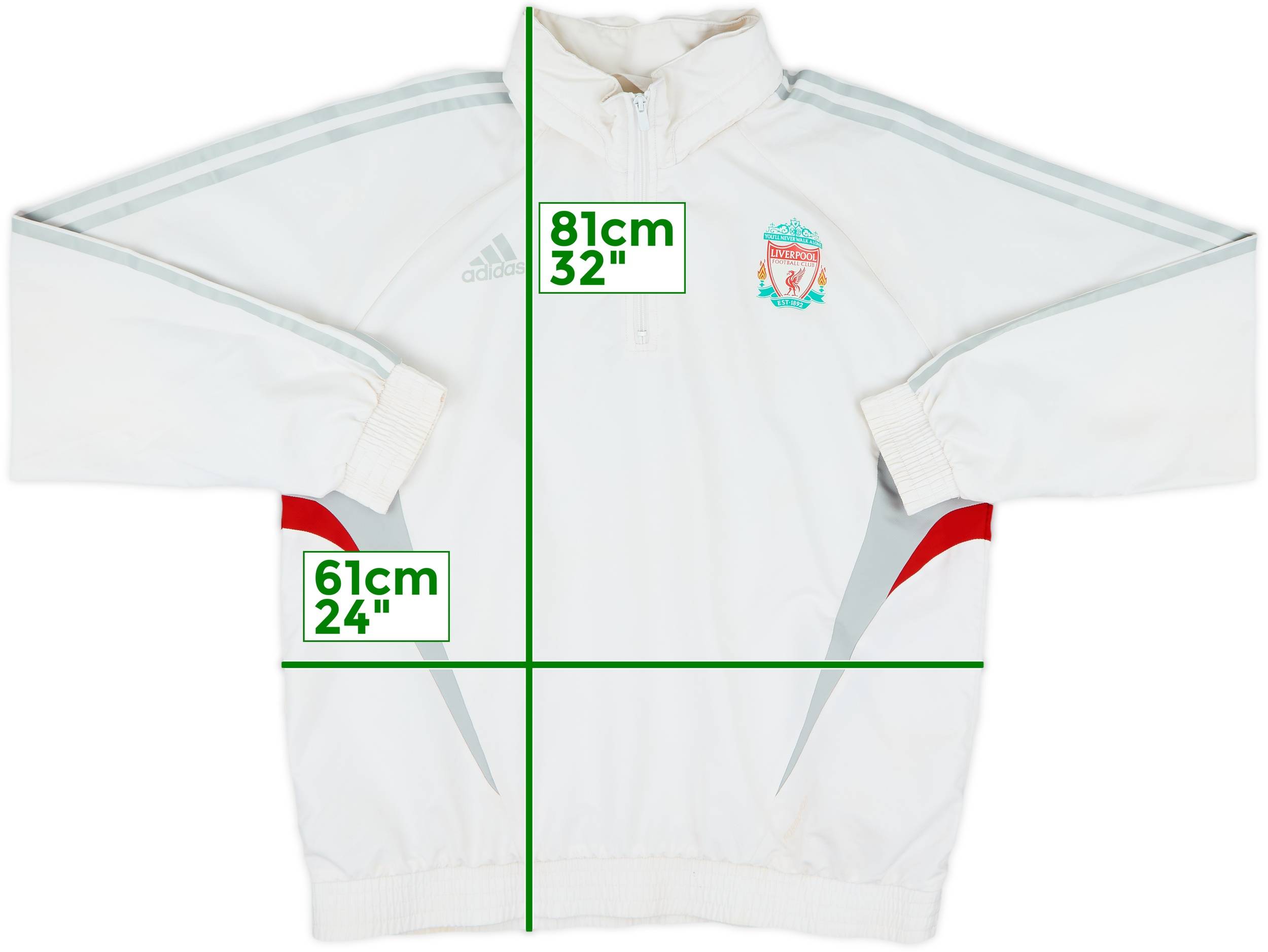 2008-09 Liverpool adidas Formotion Hooded 1/4 Zip Rain