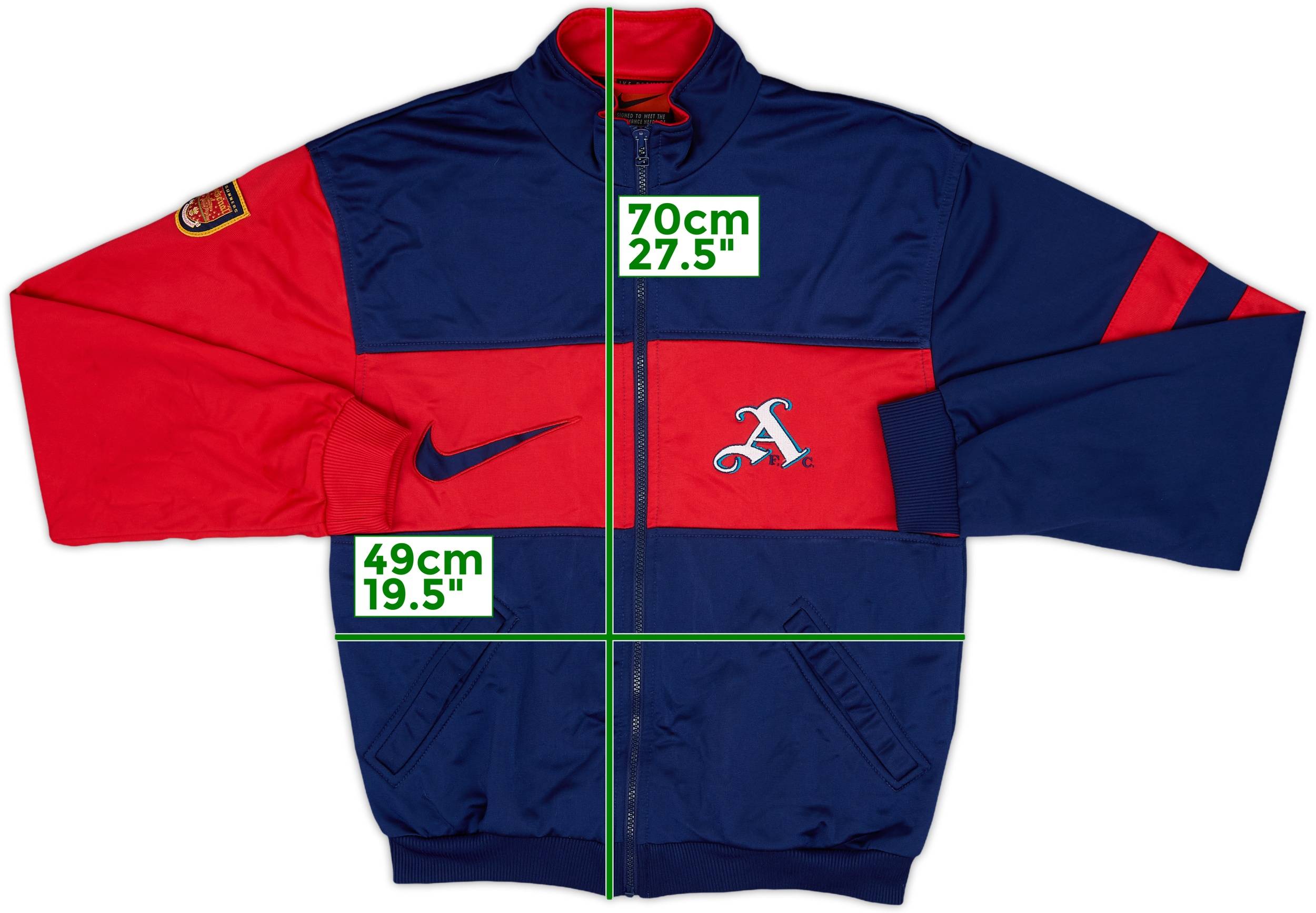 【予約販売品】 1996-97 Arsenal (XL) - 8/10 - Jacket Track Nike ウェア