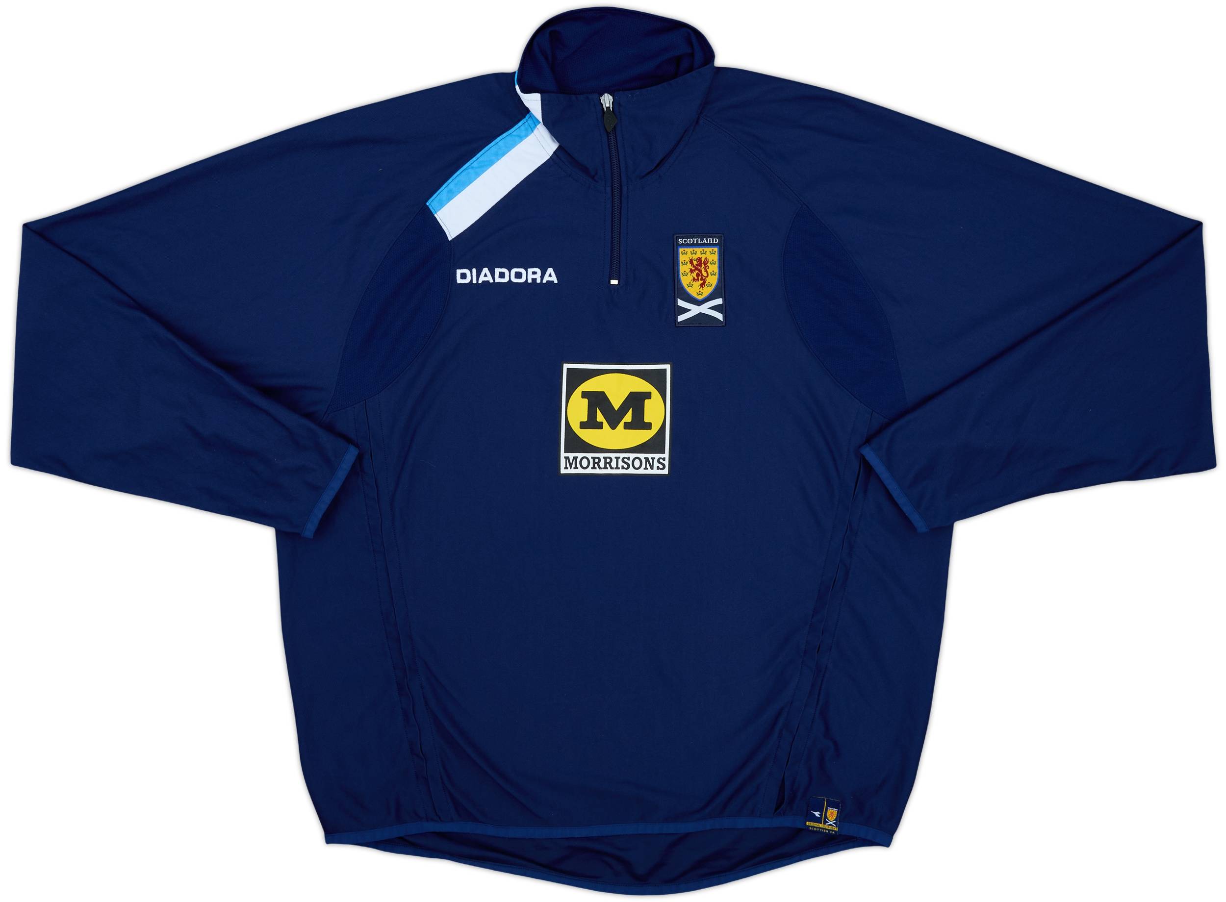 【公式】 Scotland 2005-06 Diadora (XL) - 9/10 - Top Drill Zip 1/4 ウェア
