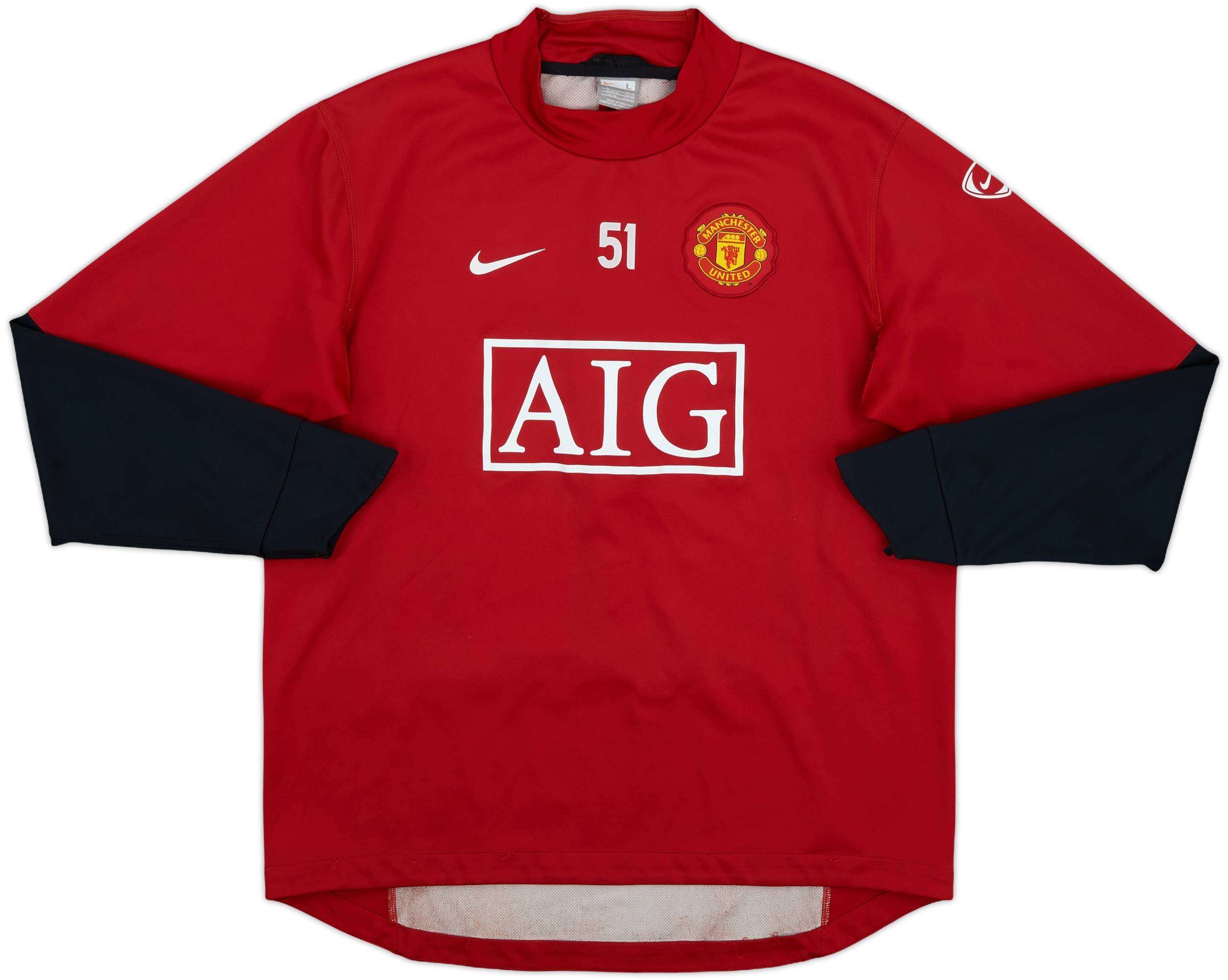 2005-06 Manchester United Nike Drill Top - 8/10 - (L)