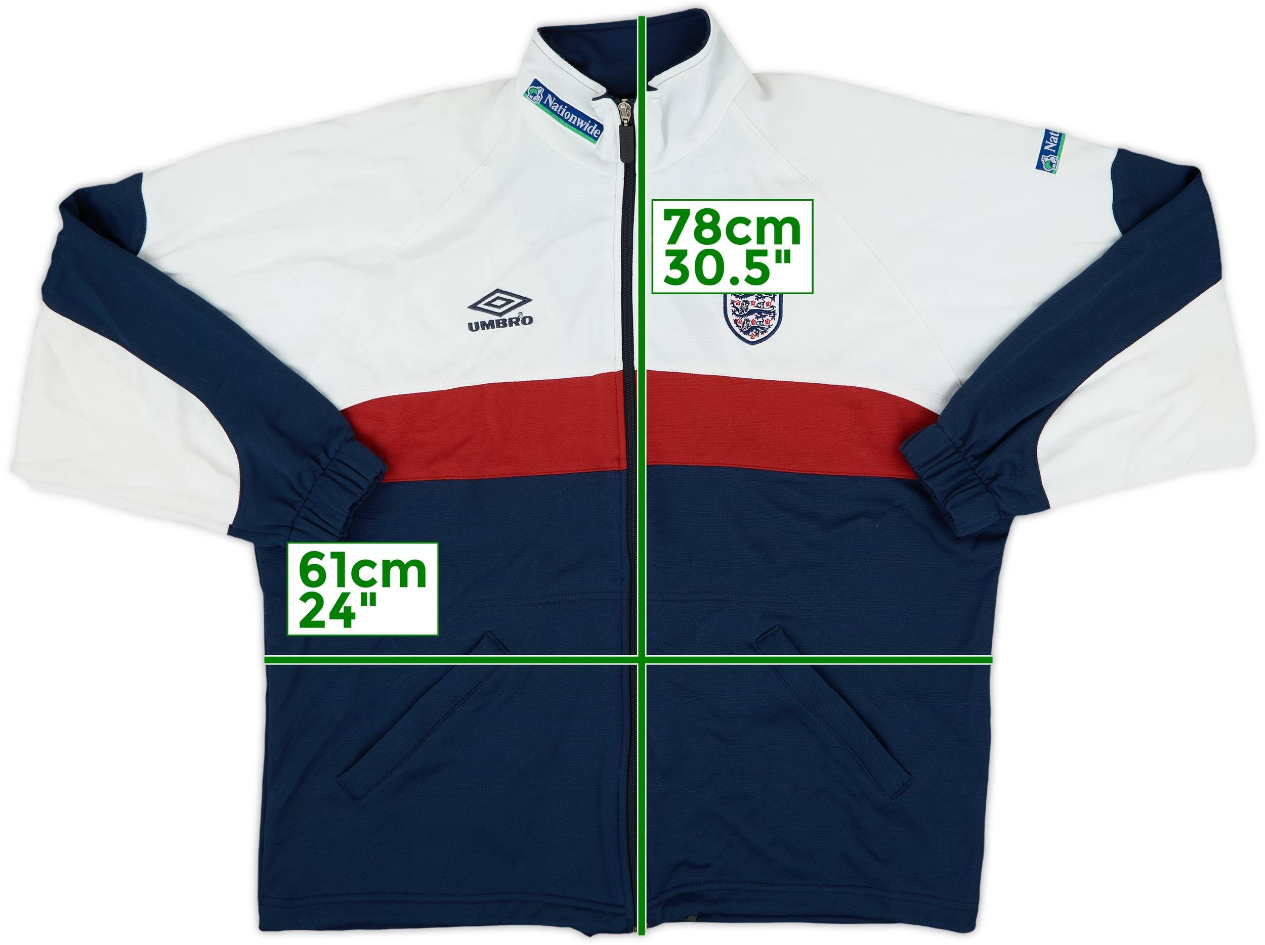 本物 1999-00 England (M) - 8/10 - Jacket Track Umbro ジャケット・アウター
