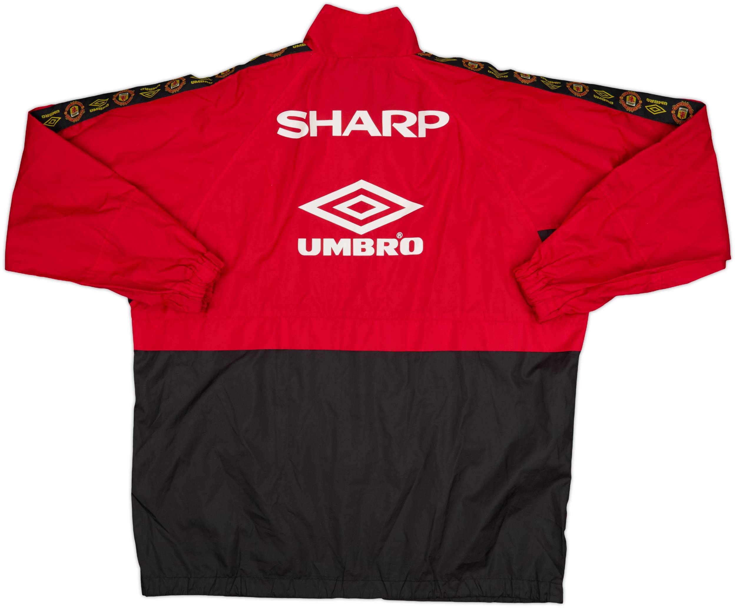 1996-97 Manchester United Umbro 1/2 Zip Drill Top - 9/10 - (XL)