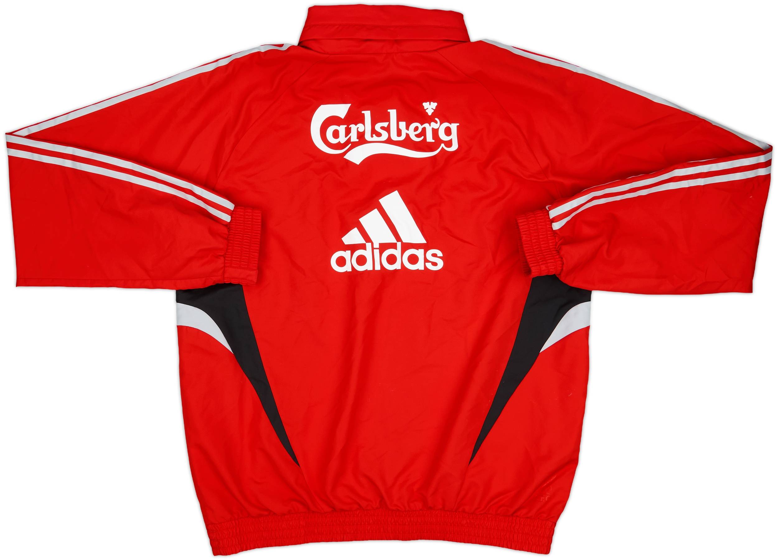 2008-09 Liverpool adidas 1/4 Zip Hooded Rain Jacket - 8/10