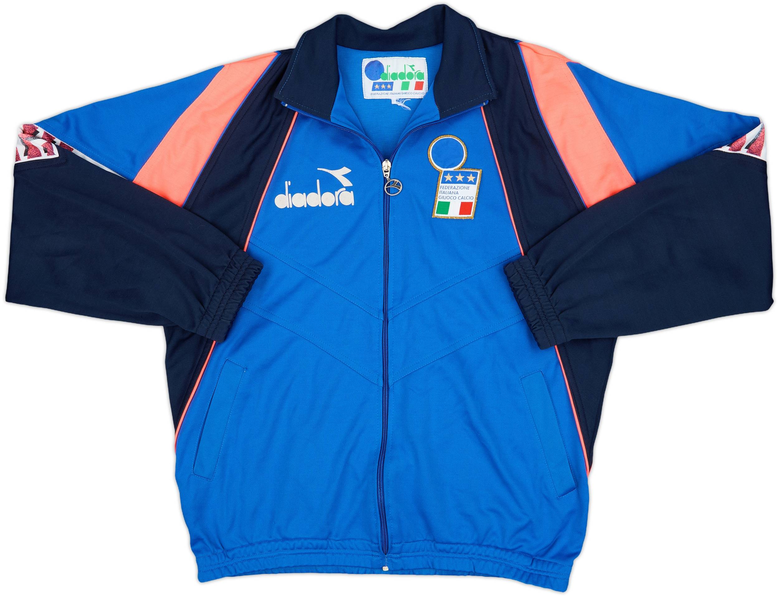 Italy 90/92 National Team Diadora Mens Blue Track Jacket