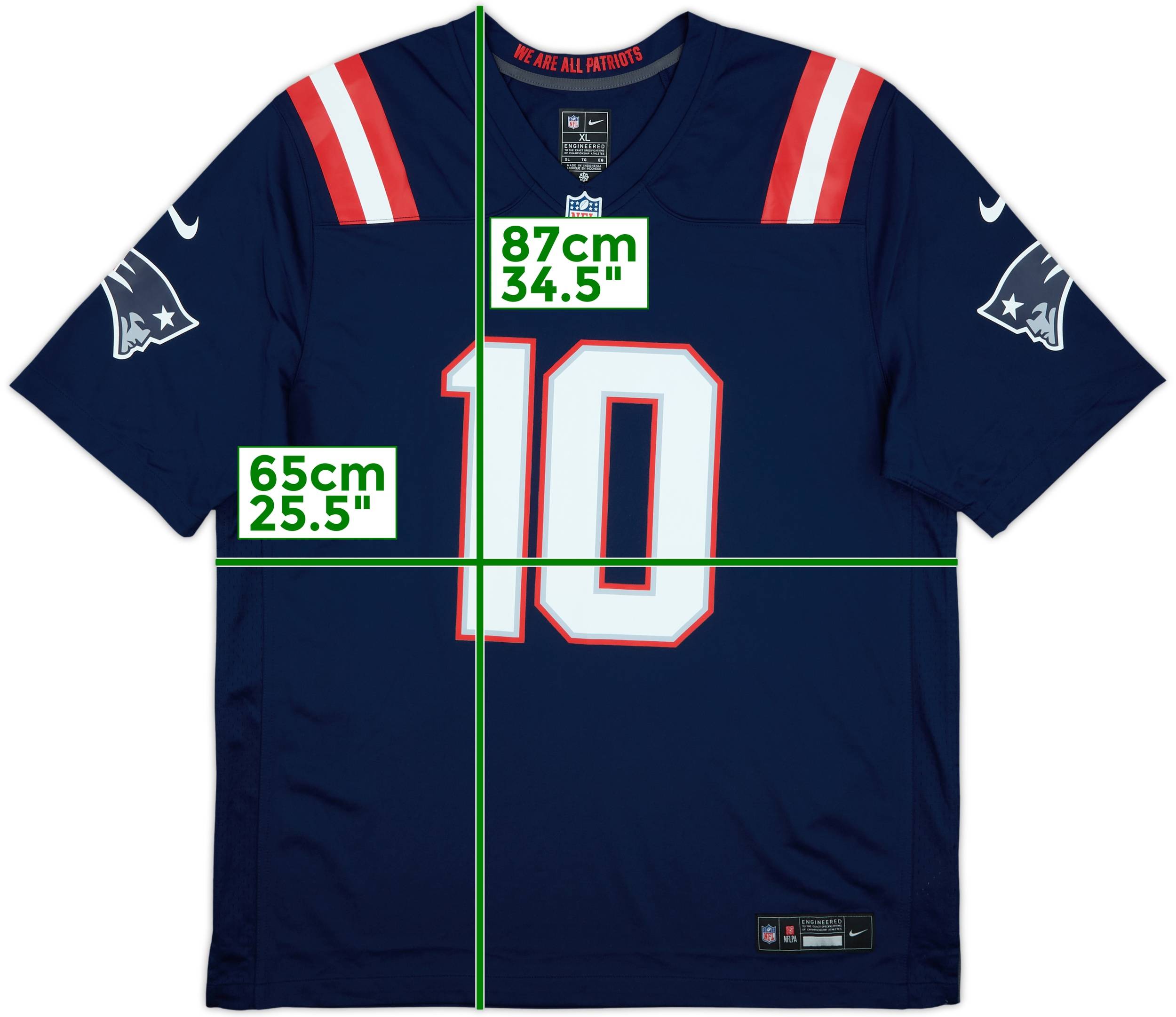 2021-23 New England Patriots Jones #10 Nike Game Away Jersey (M)