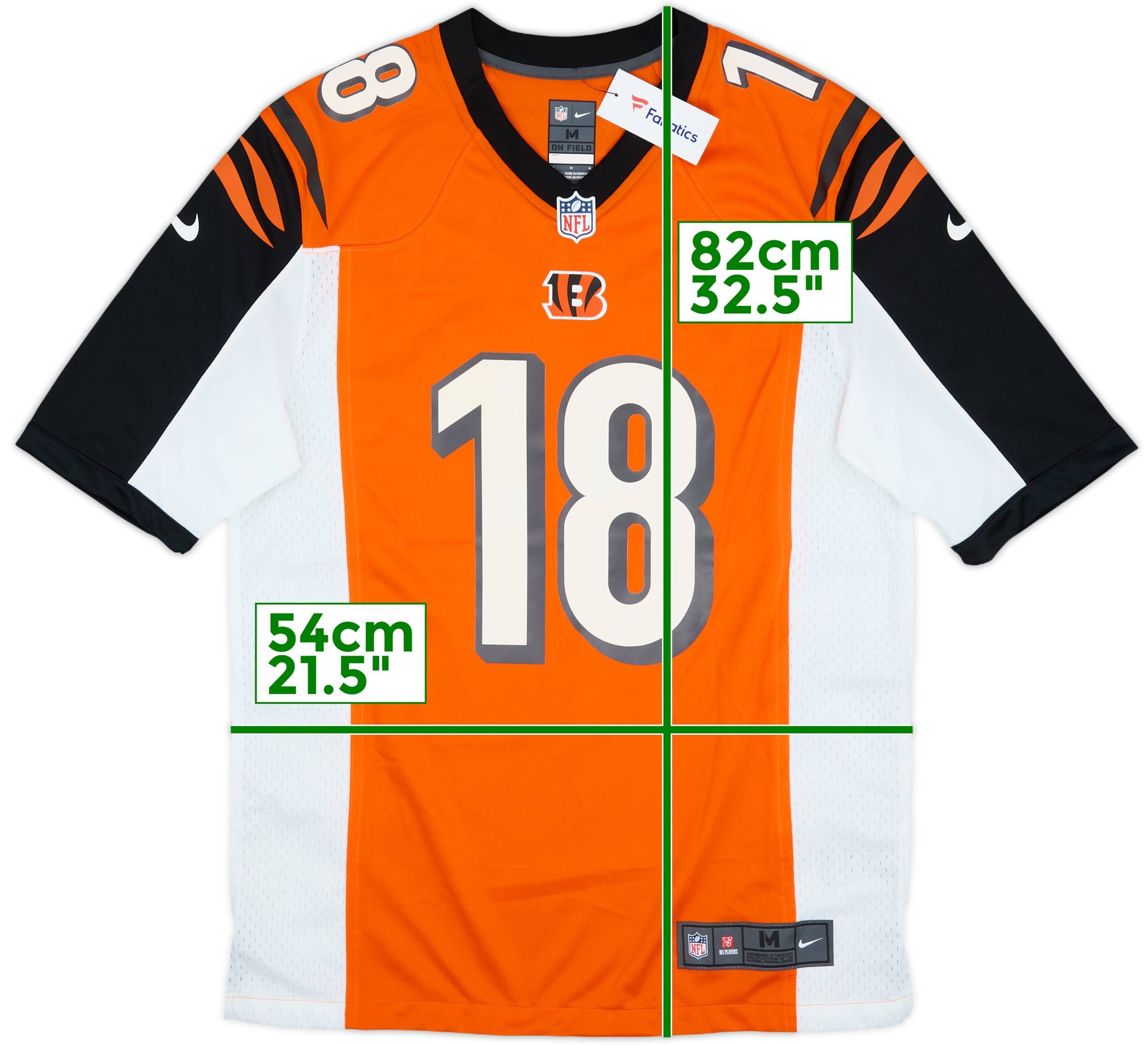 ナイキ ゲームシャツ NFL Bengals GREEN 18番 レプリカ XL