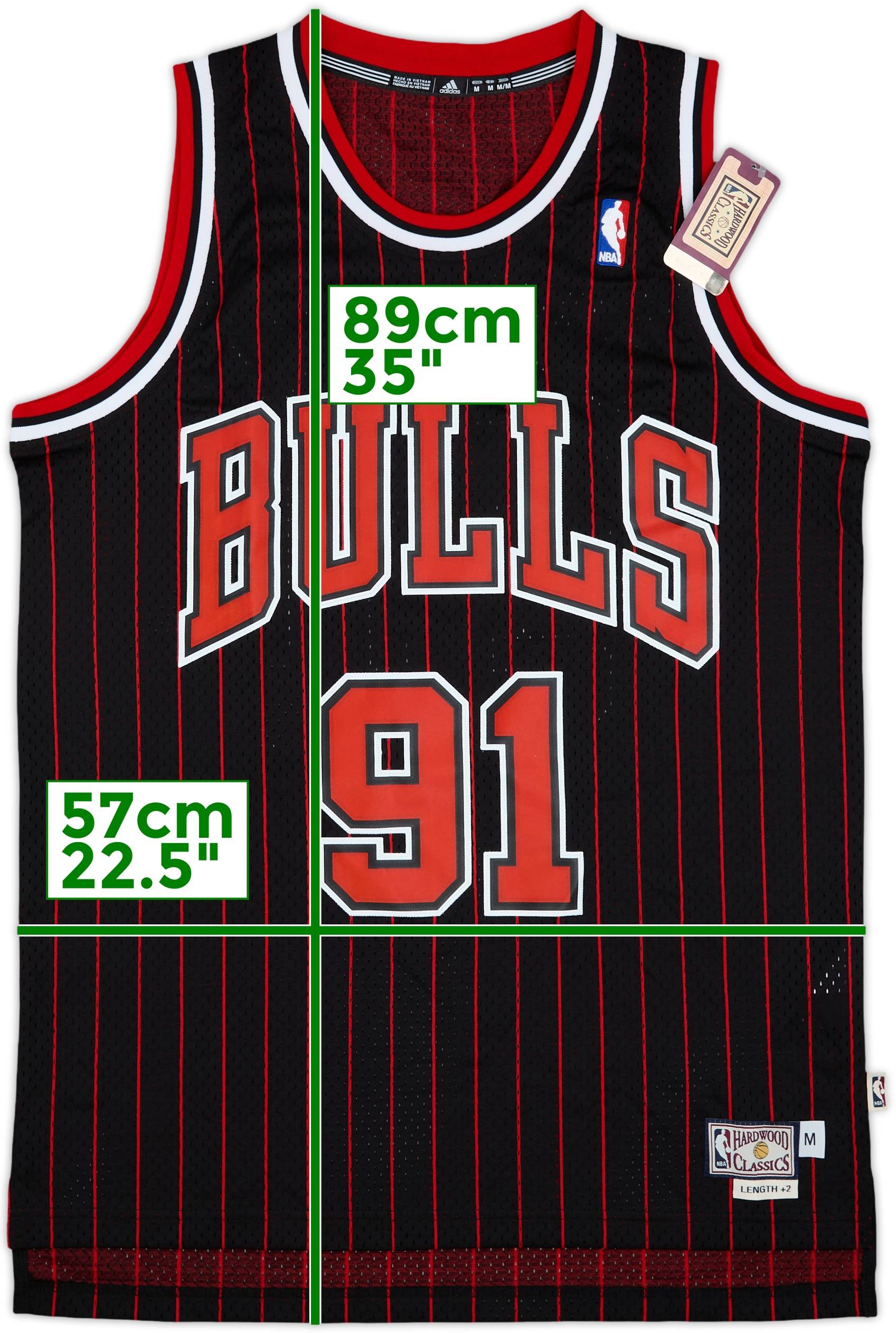 1995-96 Chicago Bulls Rodman #91 adidas Hardwood Classics