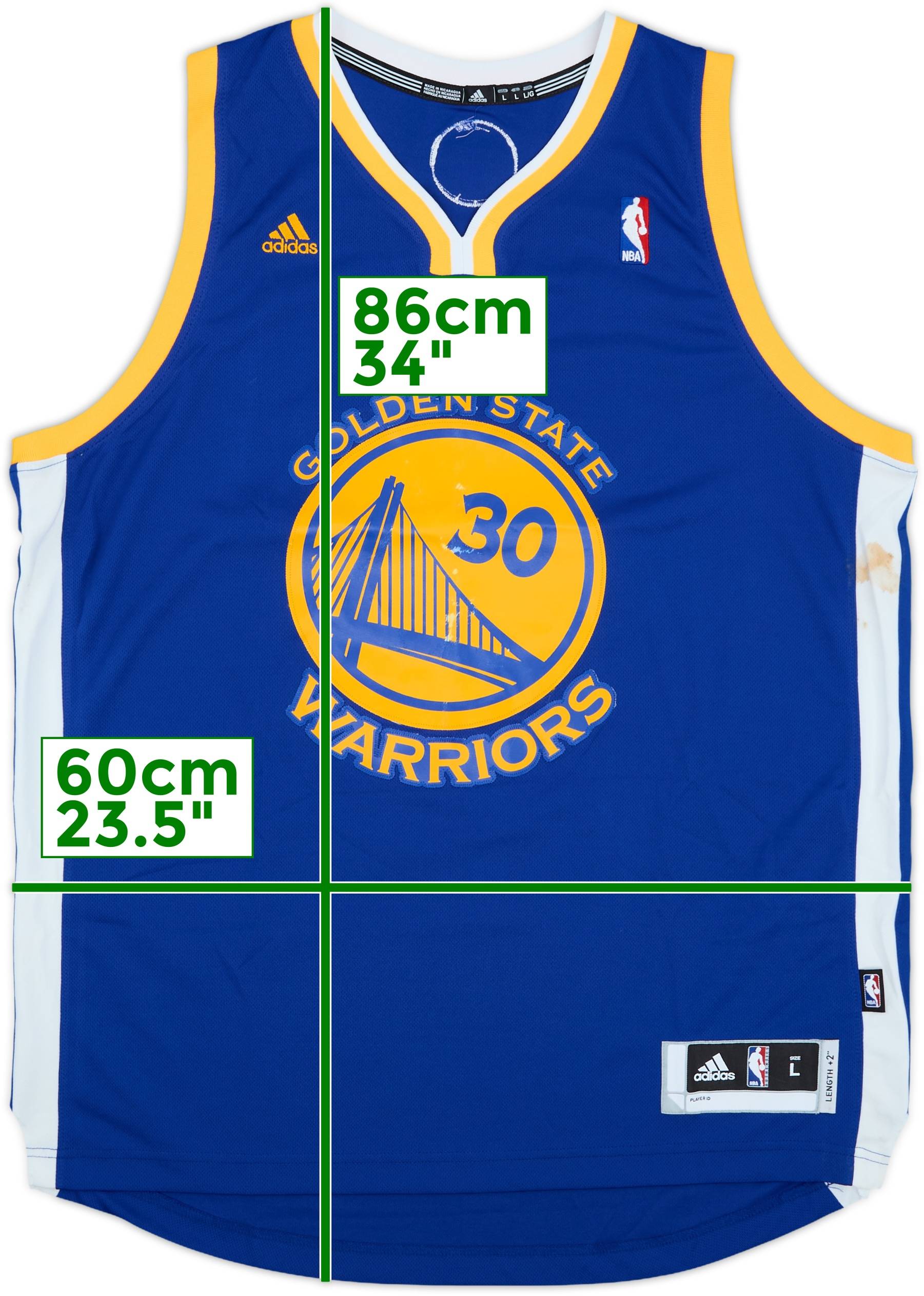 2010-14 Golden State Warriors Curry #30 adidas Swingman Away