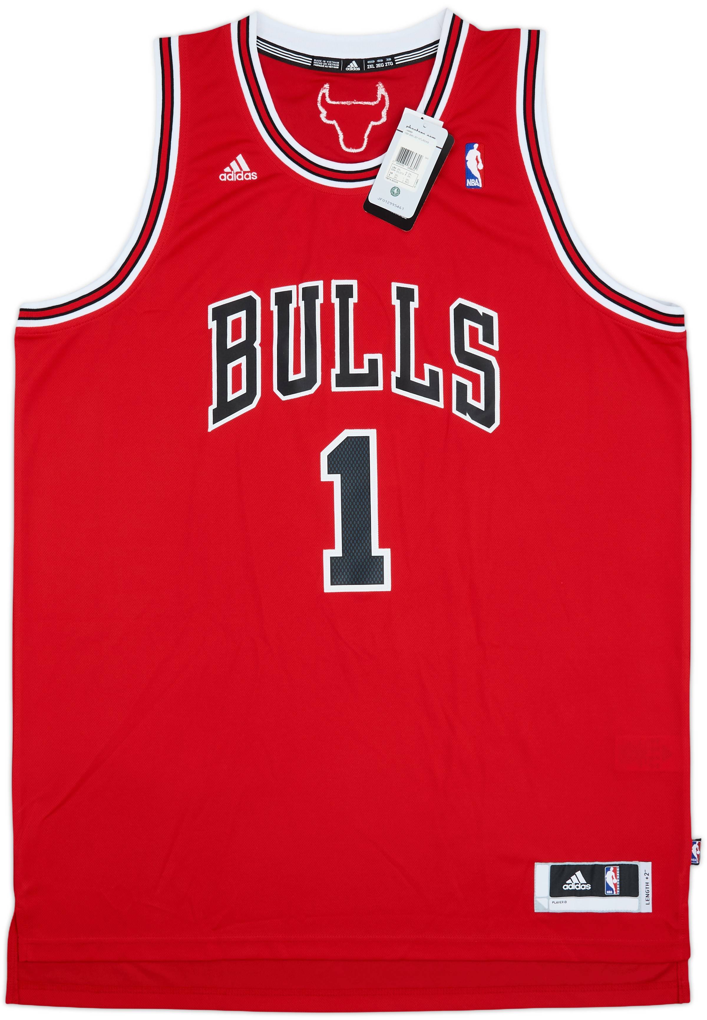 2010-14 Chicago Bulls Rose #1 adidas Swingman Away Jersey (XXL)
