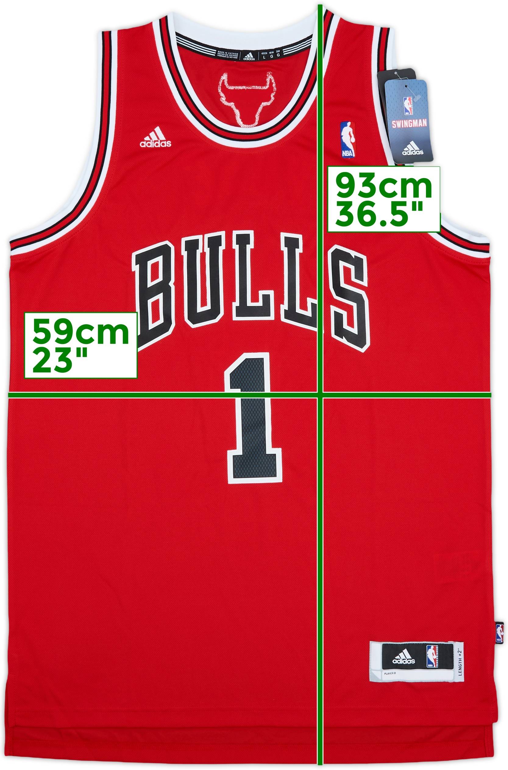 2010-14 Chicago Bulls Rose #1 adidas Swingman Away Jersey (L)
