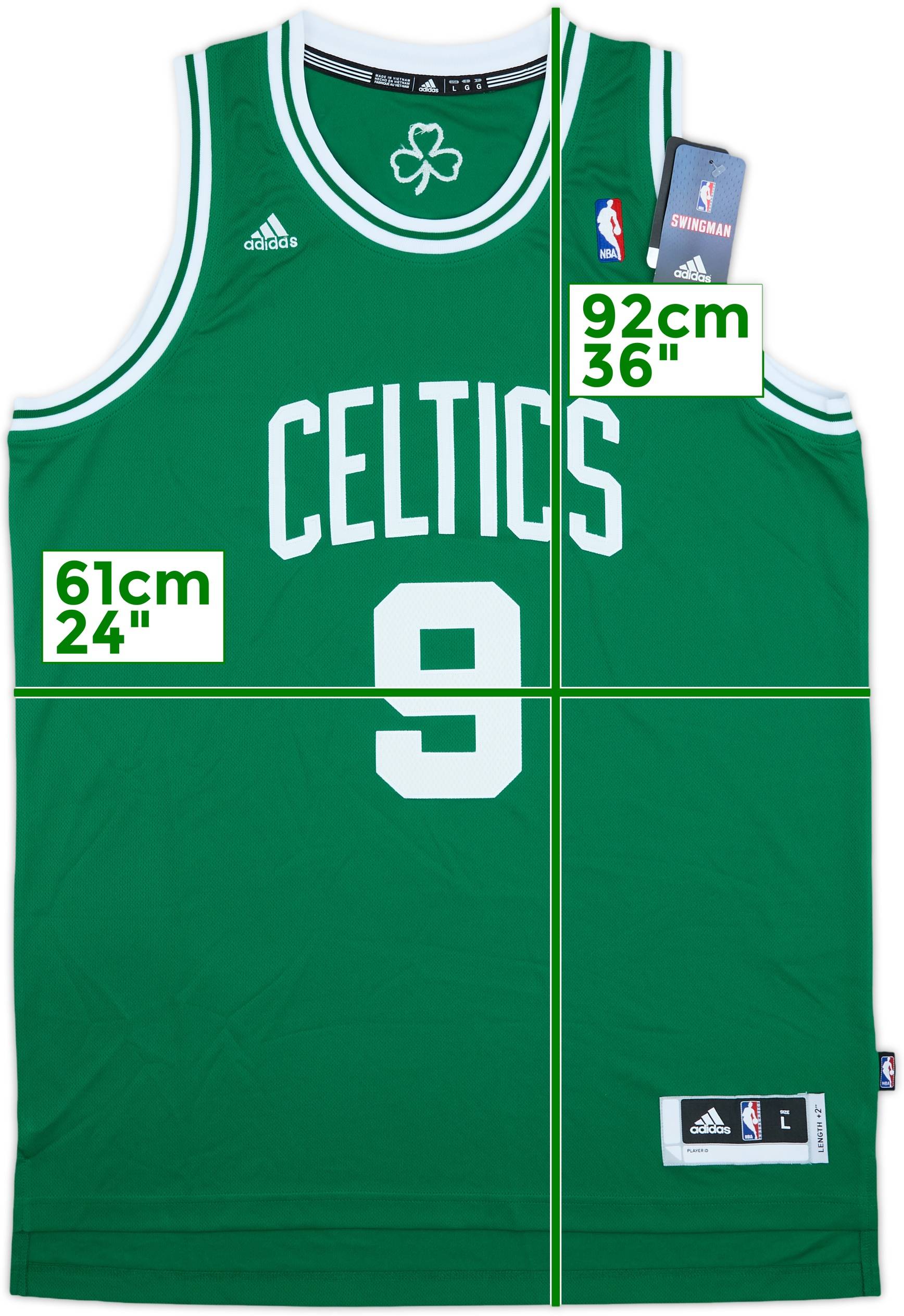 adidas NBA CELTICS 9番　RONDO ユニフォーム　バスケ 2010-14 Boston Celtics Rondo #9 adidas Swingman Away Jersey (L)