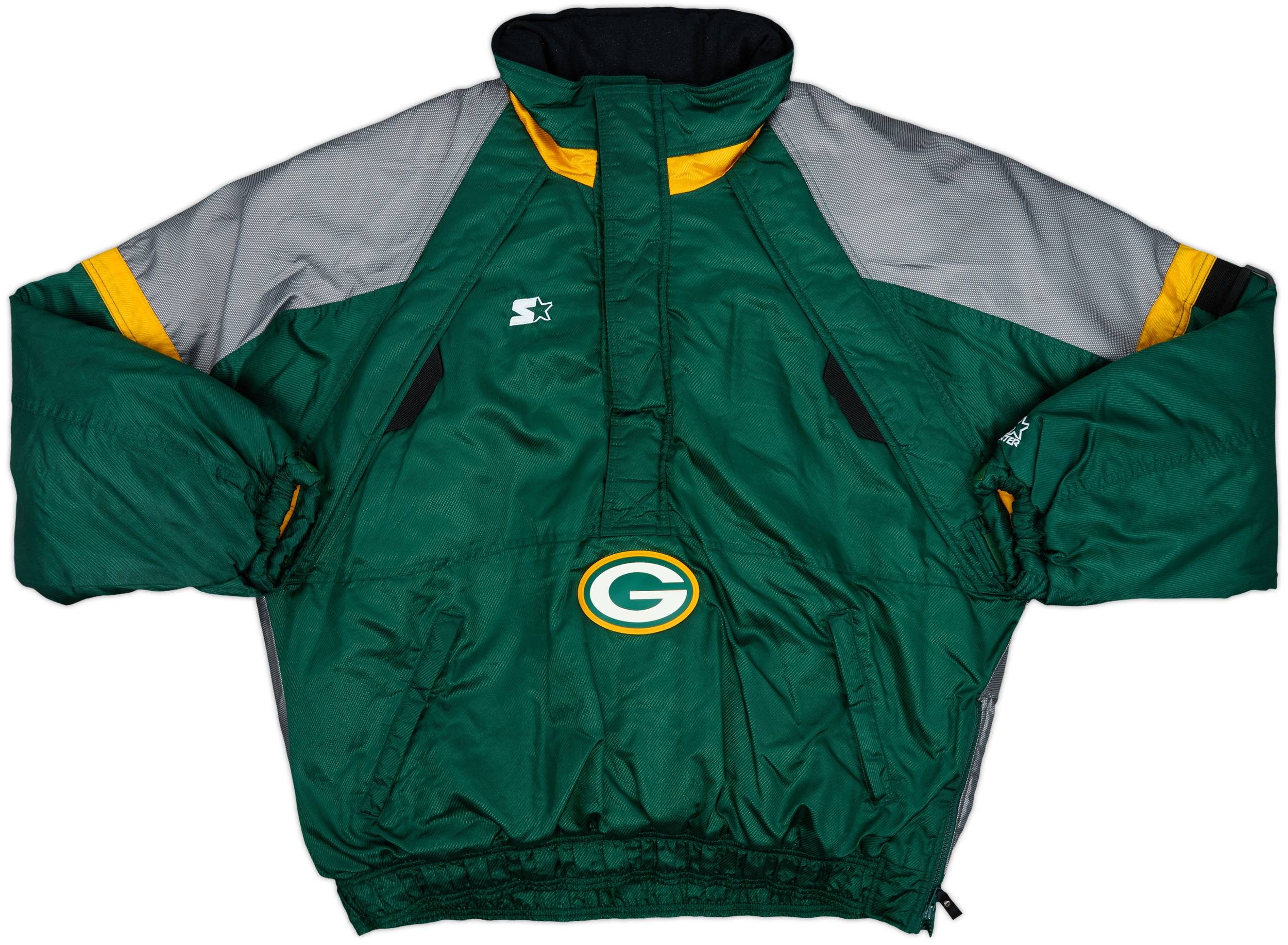 1990s Green Bay Packers Starter 1/2 Zip Rain Coat - 8/10 - (XL)