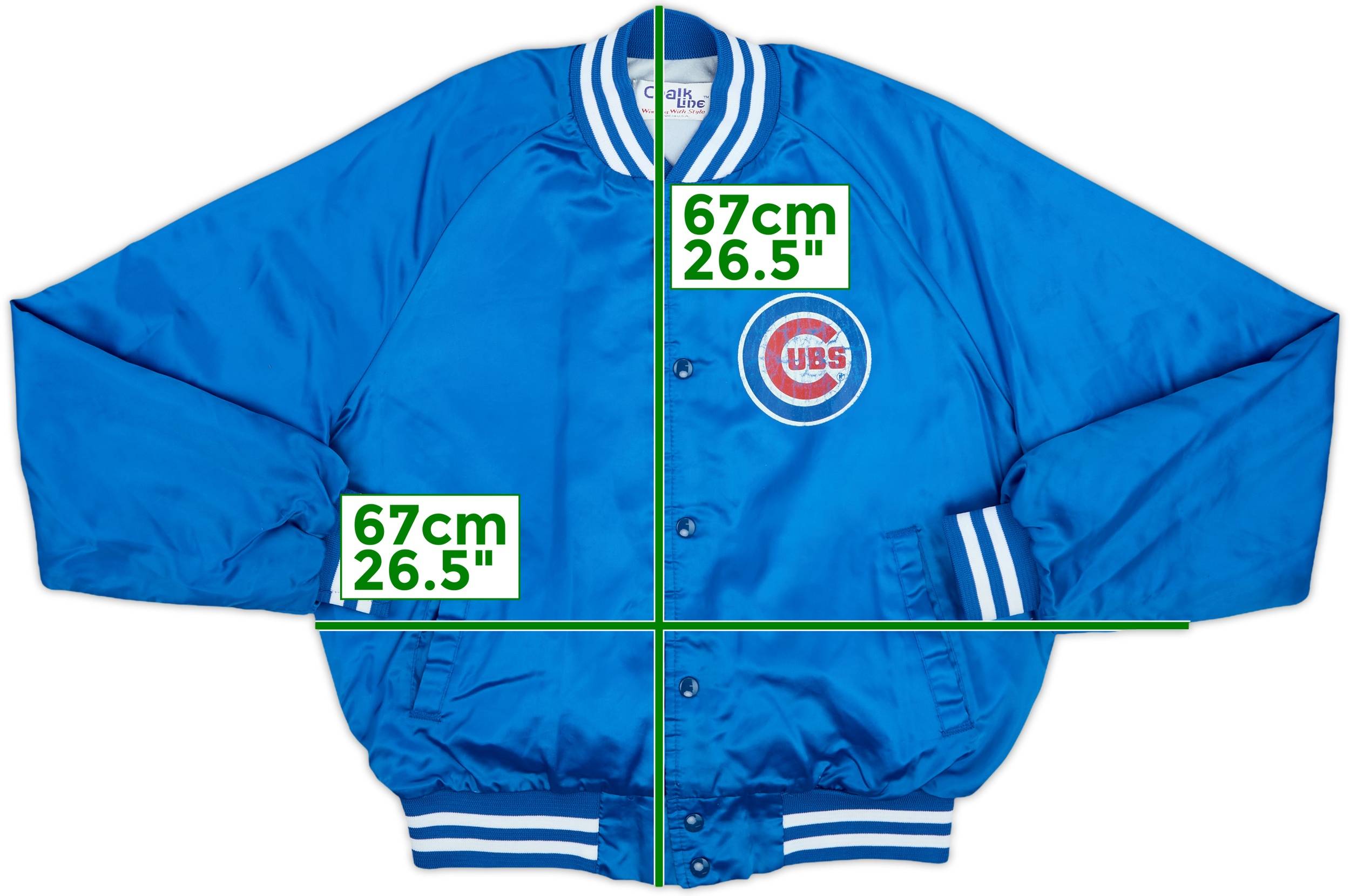 1990s Chicago Cubs Chalk Line Satin Varsity Jacket - 7/10 - (L)