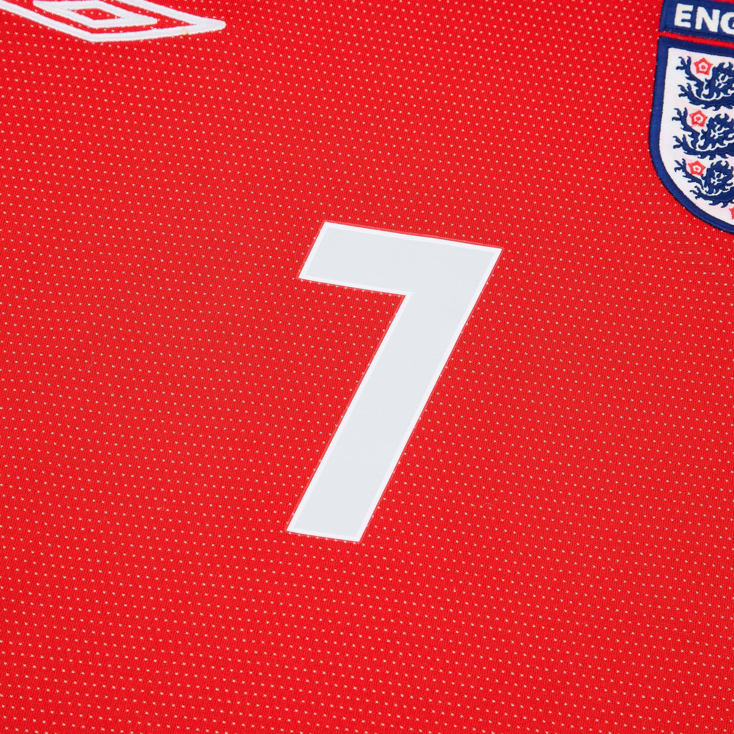 いま人気のアイテム Away England 2004-06 Shirt #7 Beckham ウェア