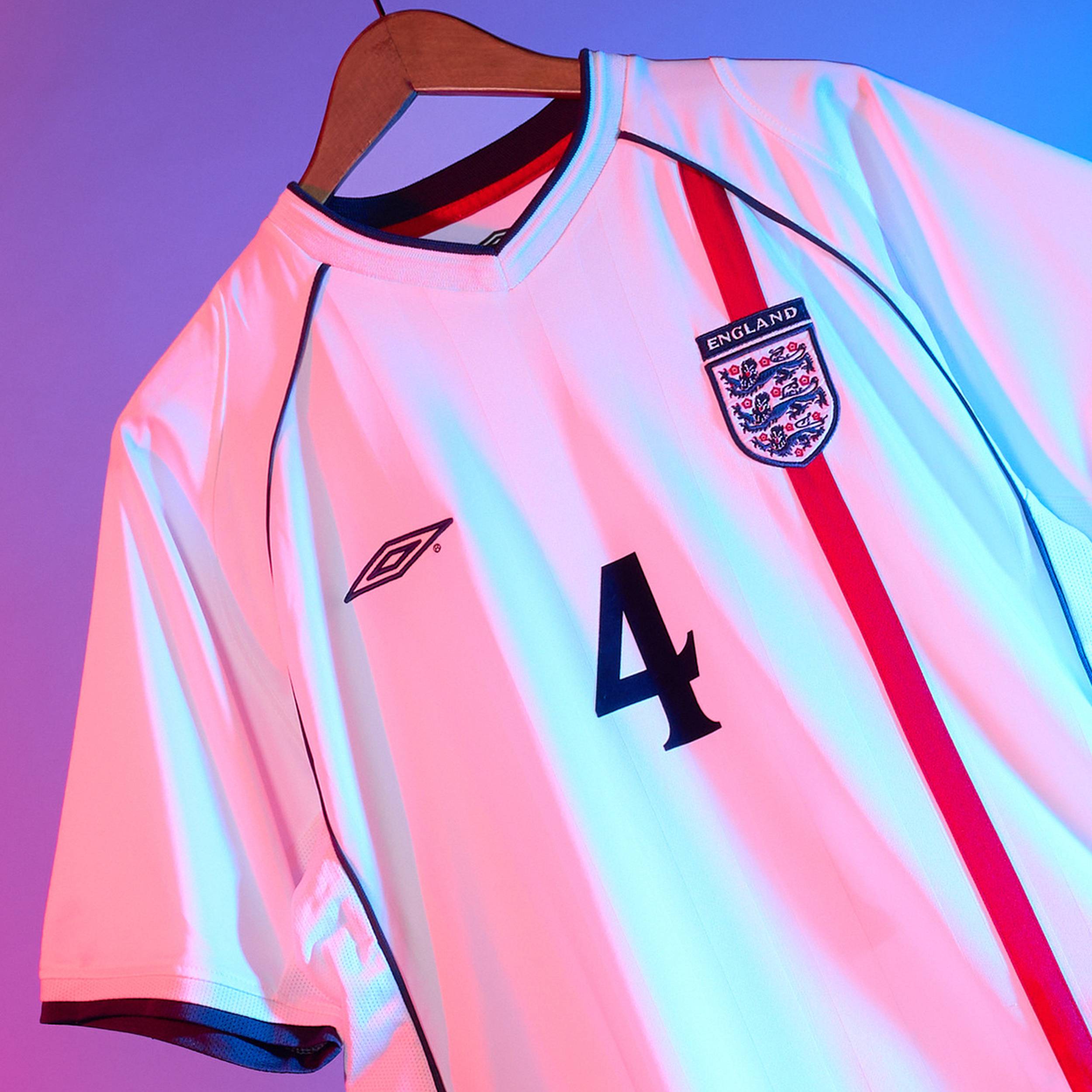 England UMBRO GERRARD 4 ユニフォーム 2001-03 England Home Shirt Gerrard #4