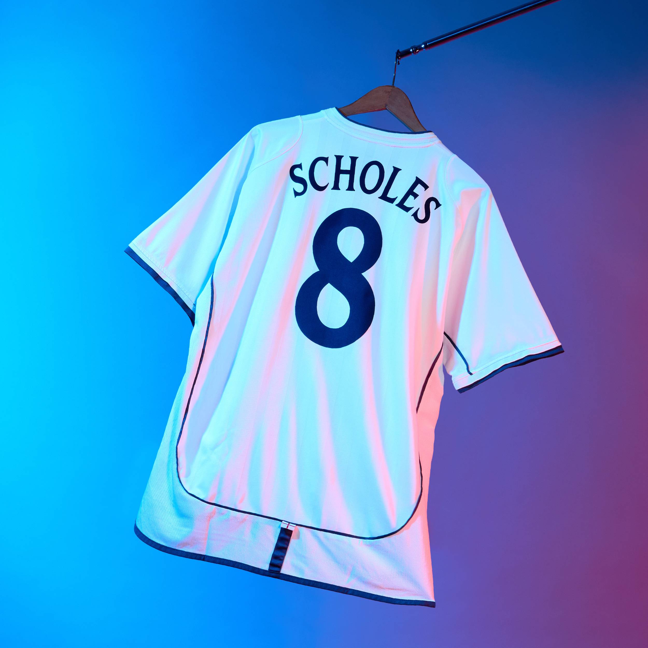 2001-03 England Home Shirt Scholes #8