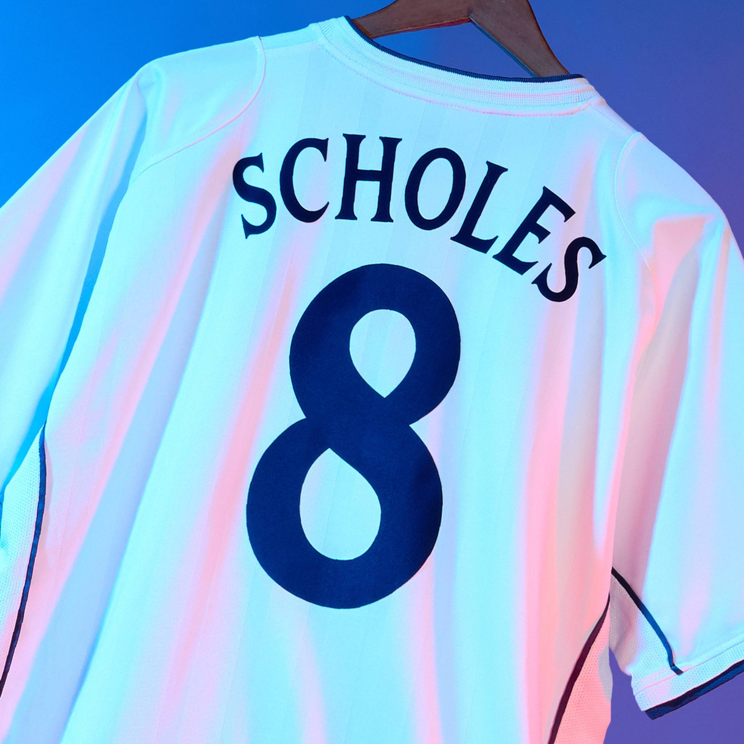 2001-03 England Home Shirt Scholes #8