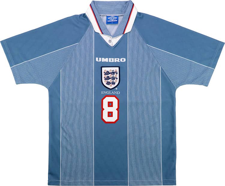 1996-97 England Away Shirt Gascoigne #8 - 6/10 - (XXL)