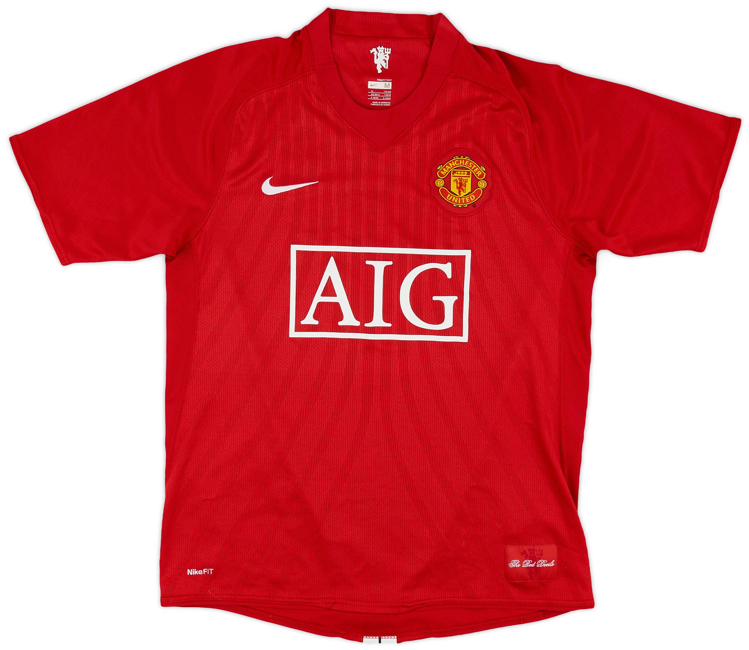 2007-09 Manchester United Home Shirt Hargreaves #4 - 5/10 - (M)