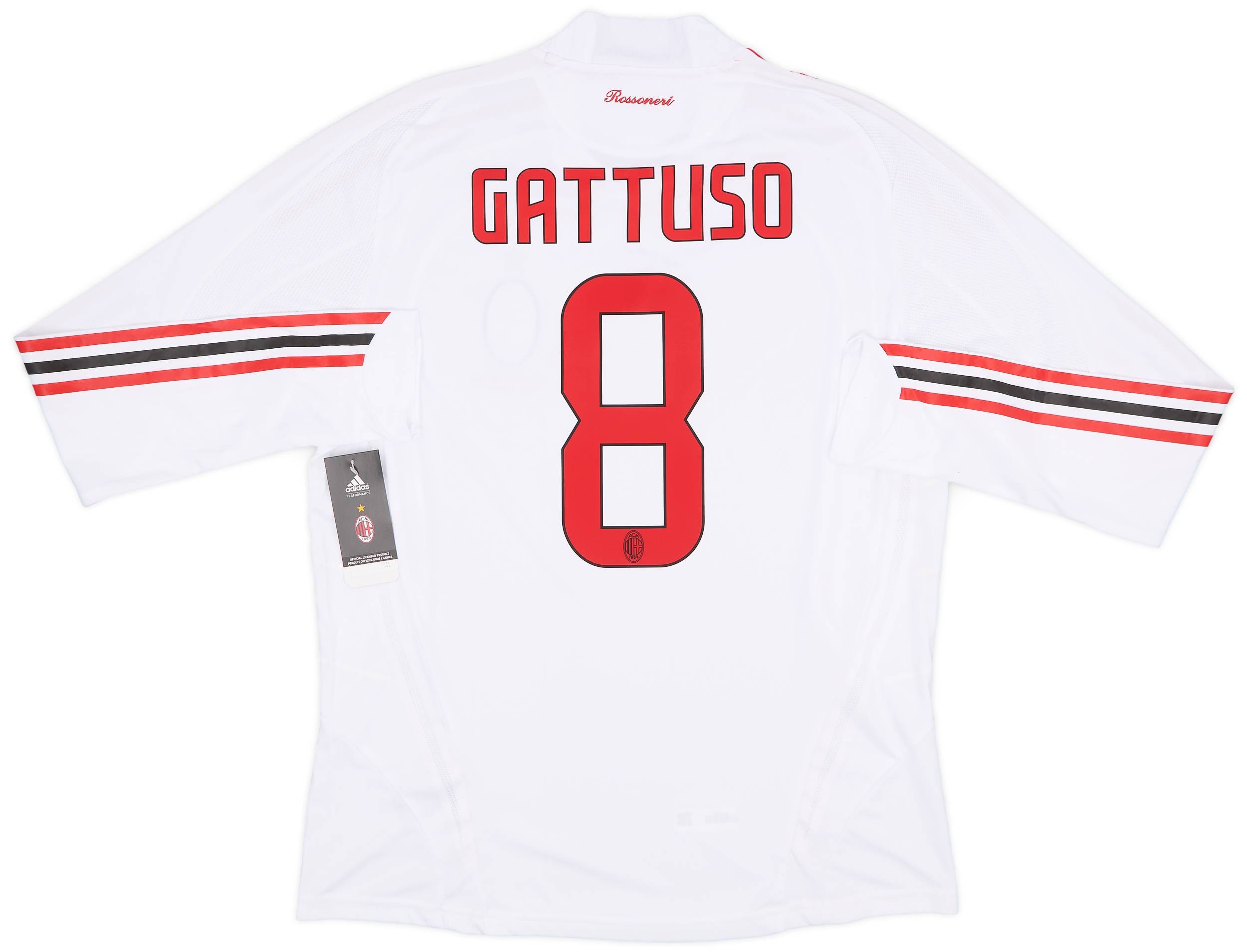 2008-09 AC Milan Player Issue Away L/S Shirt Gattuso #8 (L)