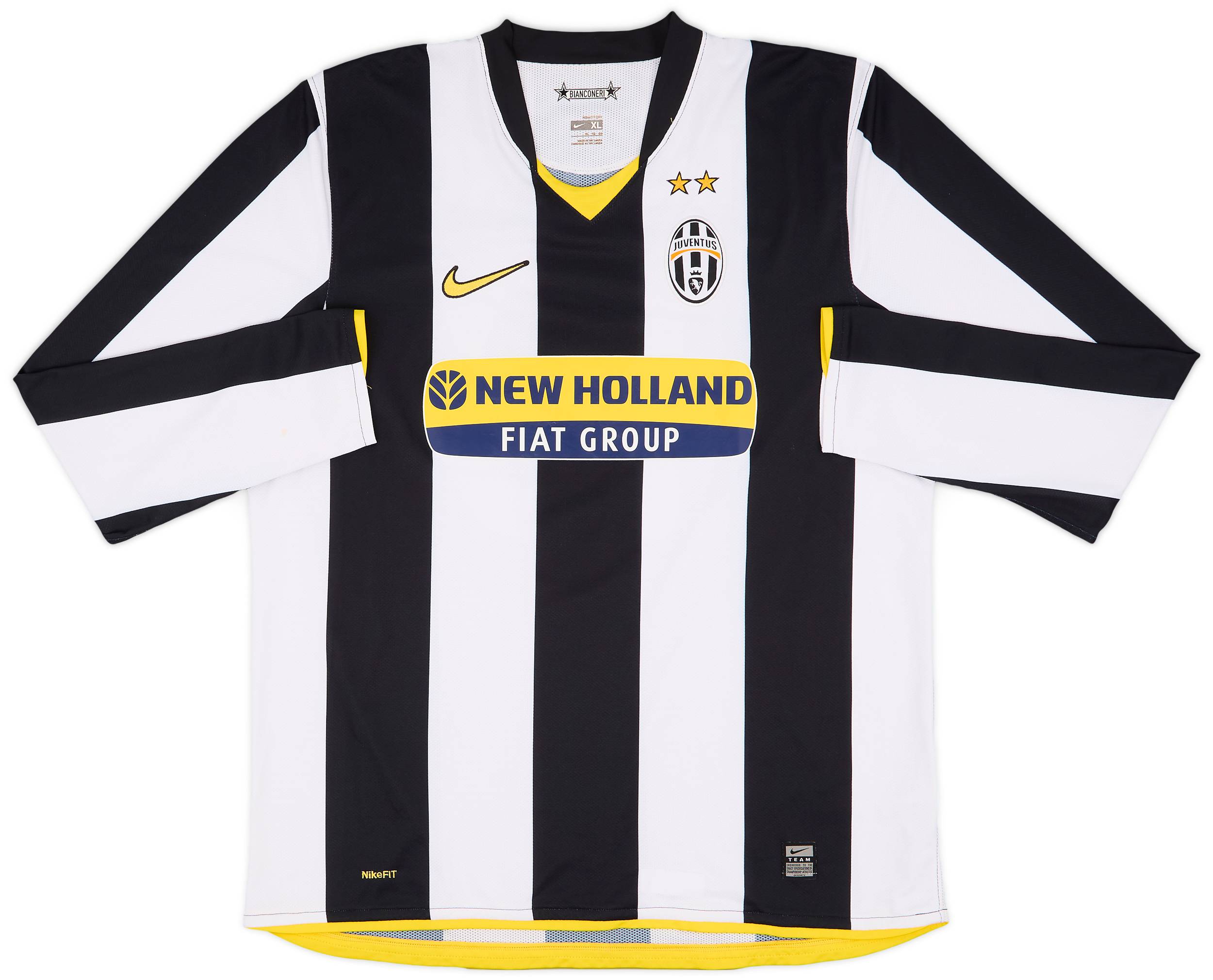 【返品?交換対象商品】 Juventus 2008-09 Home (XL) - 9/10 - #10 Piero Del Shirt L/S Tシャツ+カットソー(半袖+袖なし)