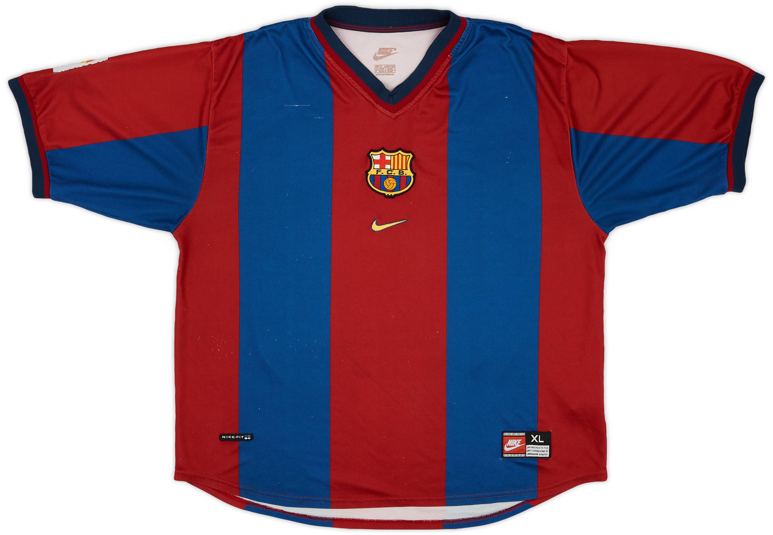 1998-00 Barcelona Home Shirt Rivaldo #11 - 6/10 - (XL)