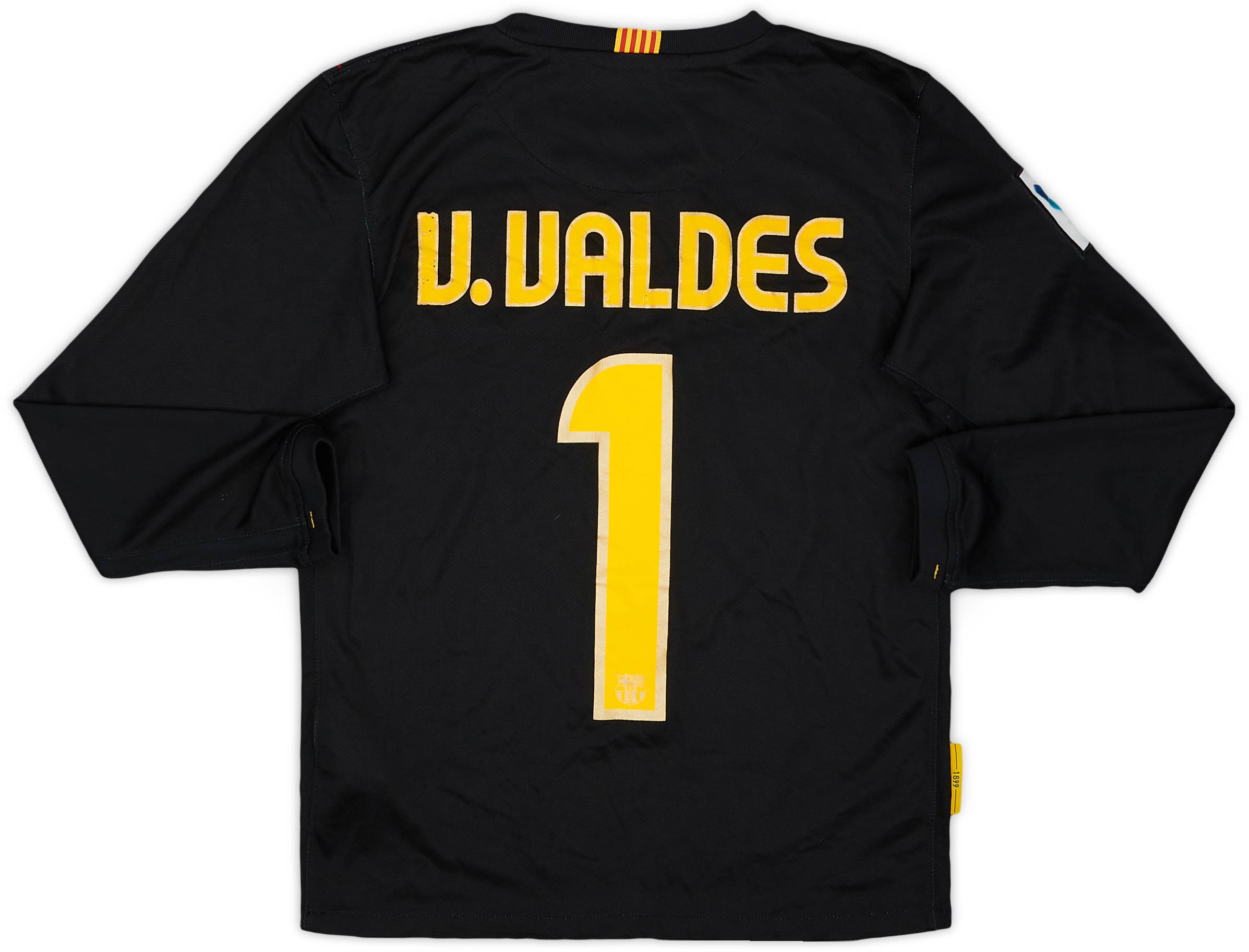 品質は非常に良い GK Barcelona 2009-10 Shirt (L.Boys) - 6/10 - #1 V.Valdes ウェア