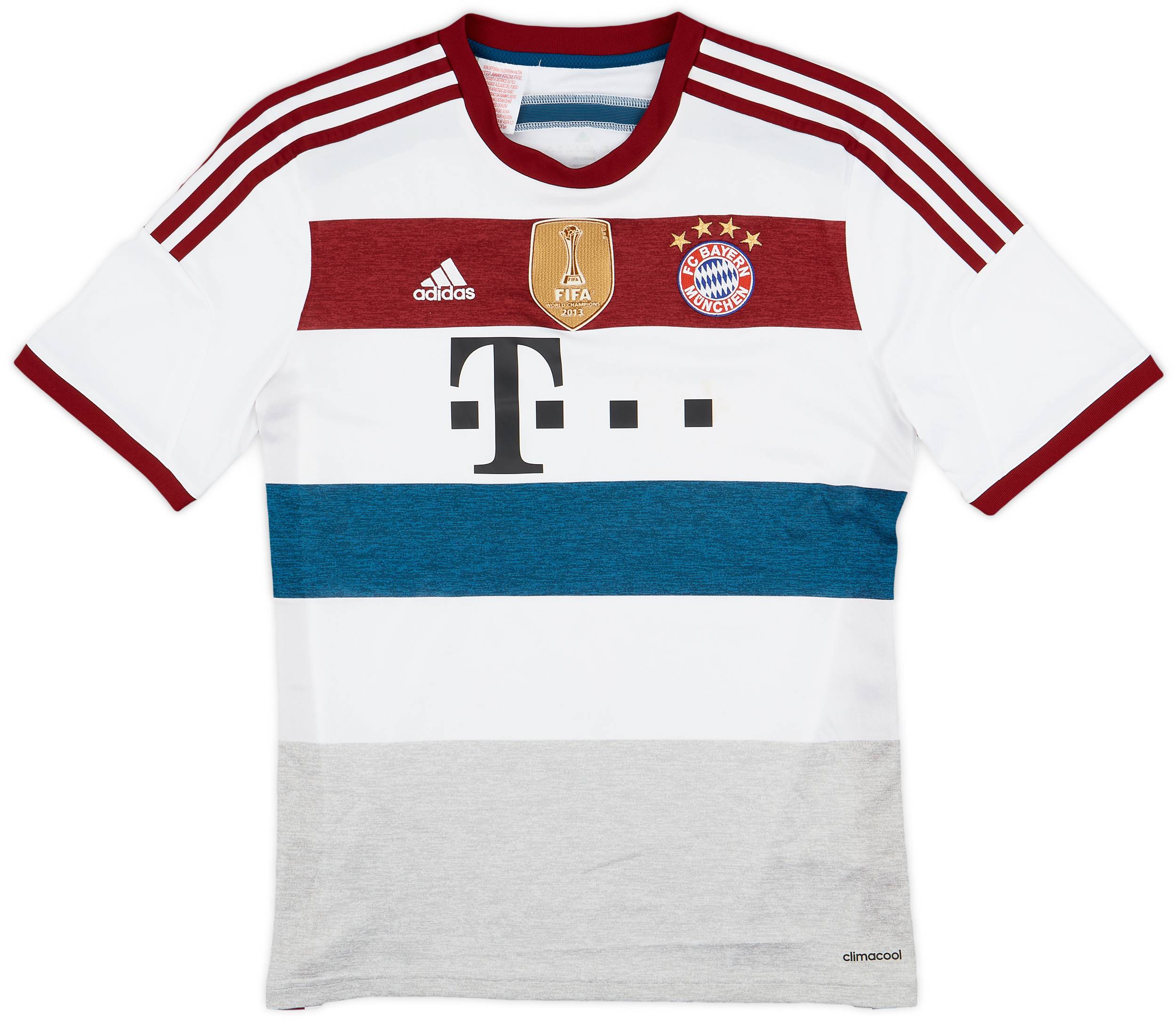 14/15 adidas × BAYERN Away Game Shirts 2014-15 Bayern Munich Away Shirt - 9/10 - (XL.Boys)