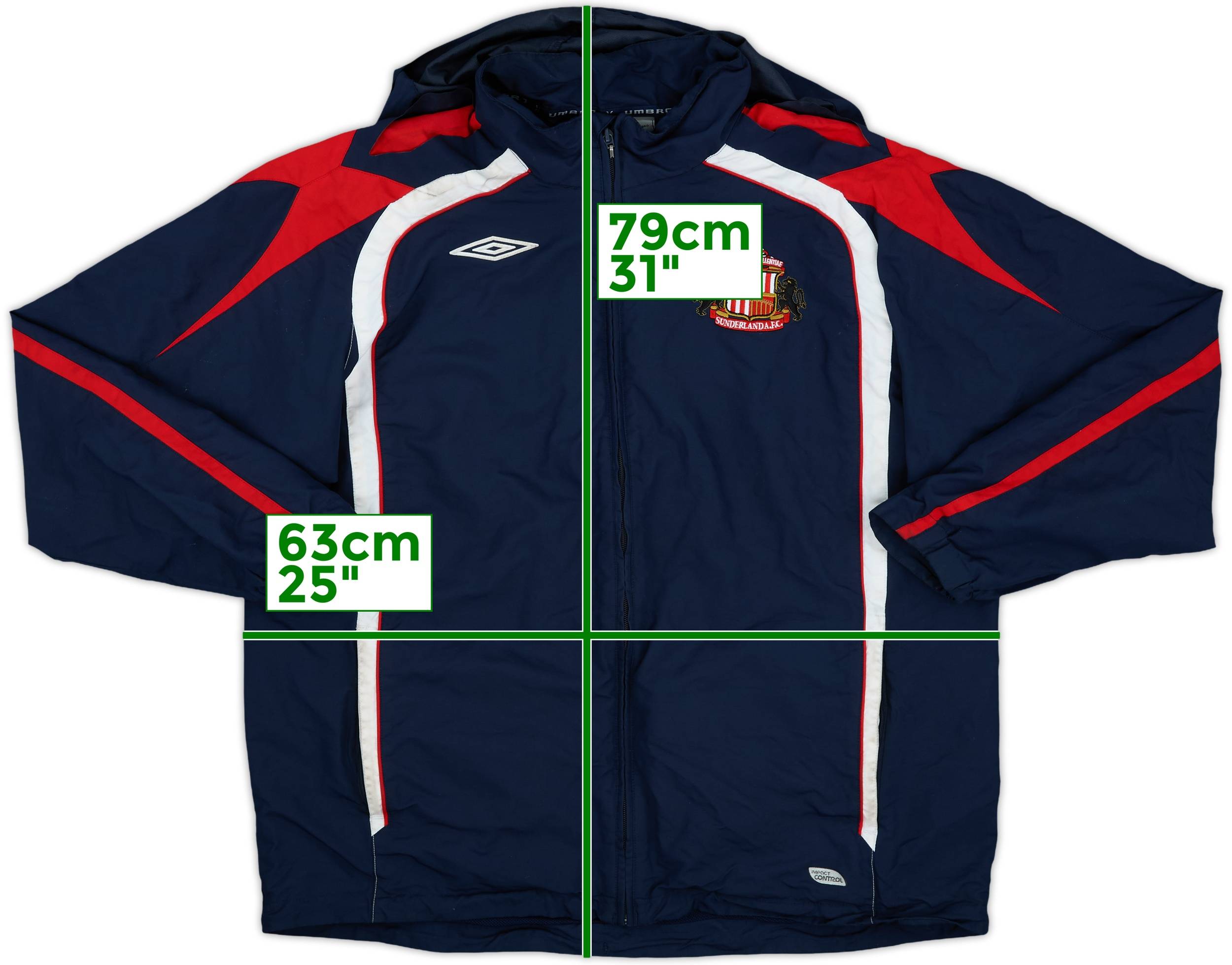 Umbro Athletic Wind Breaker Jacket Full Front Zip Men SZ S
