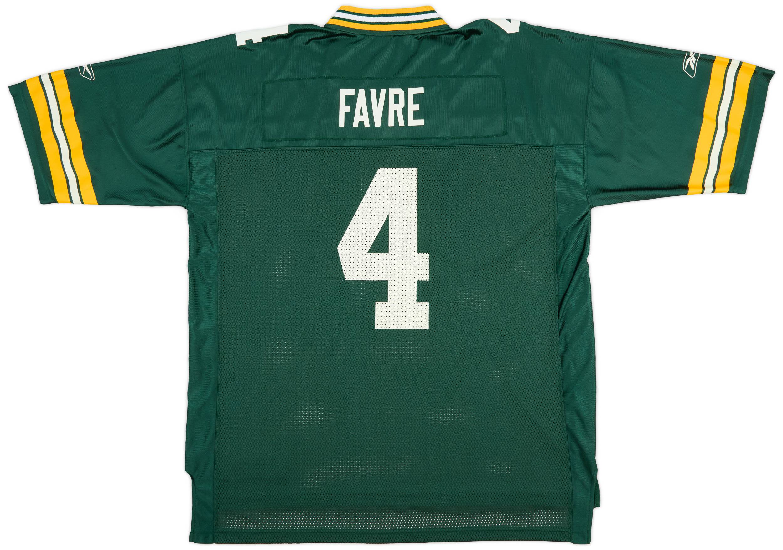 NFL グリーンベイ・パッカーズ B.Favre ユニフォーム No.4 2002-04 Green Bay Packers Favre #4 Reebok On Field Home