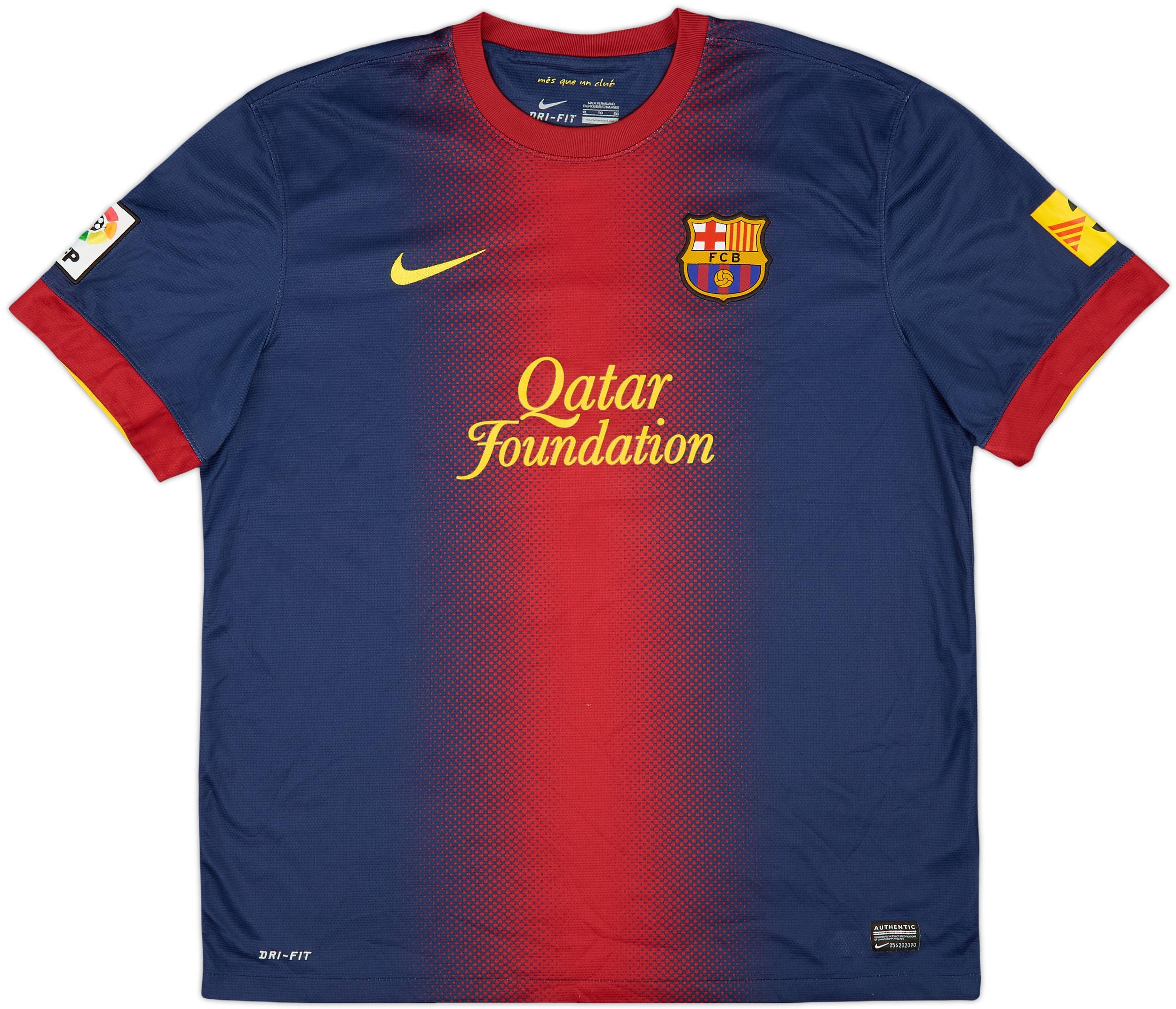★未使用タグ付★FC Barcelona Xavi 6 DRI-FIT シャツ 2008-09 Barcelona Home L/S Shirt Xavi #6 - 3/10 - (M)