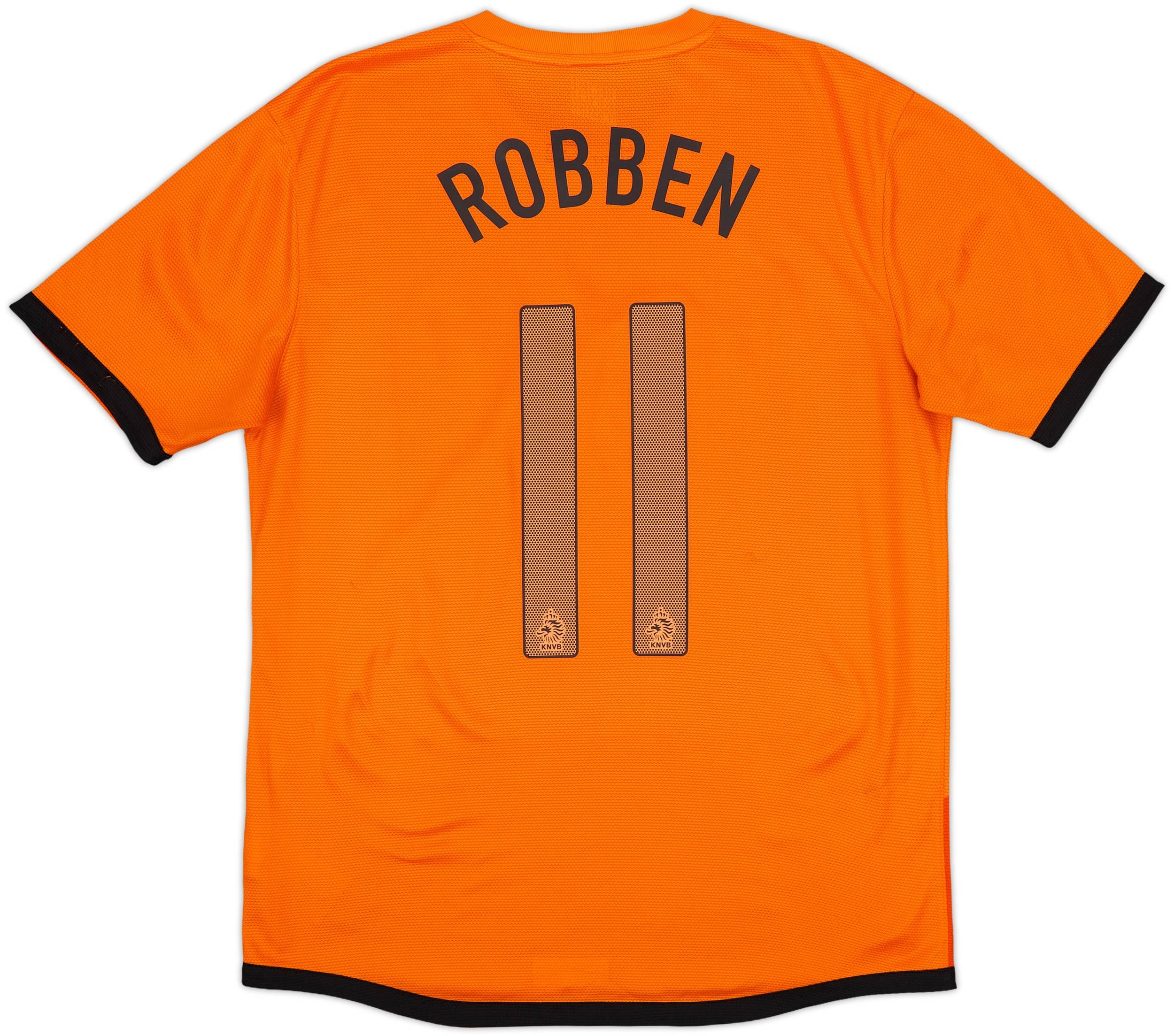 当時物 レアROBBEN 11 KNVB オレンジ ポロシャツ　L相当 2012-13 Netherlands Home Shirt Robben #11