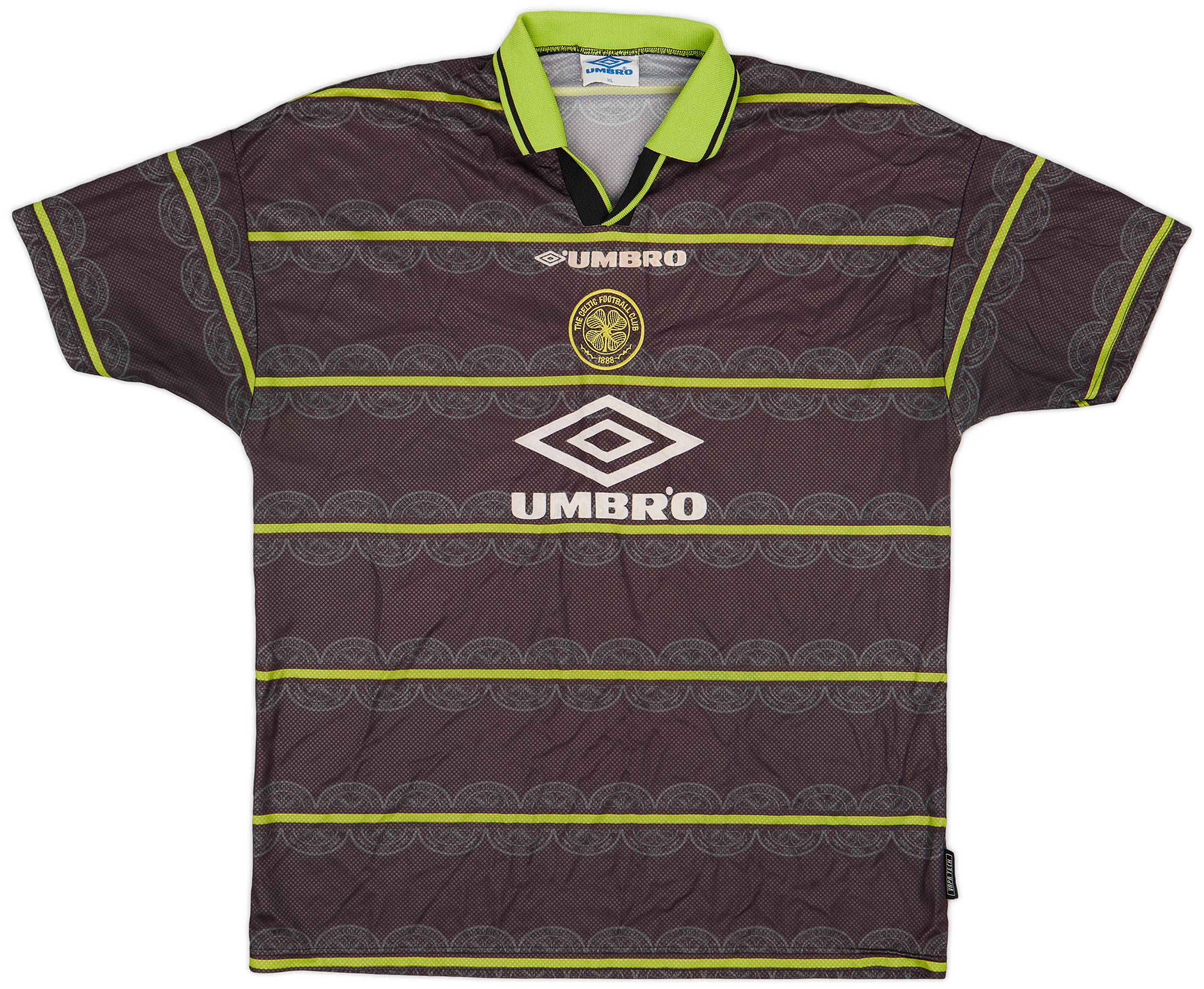 【ポイント10倍】 Celtic 1998-99 Away (XL) - 7/10 - #7 Larsson Shirt ウェア