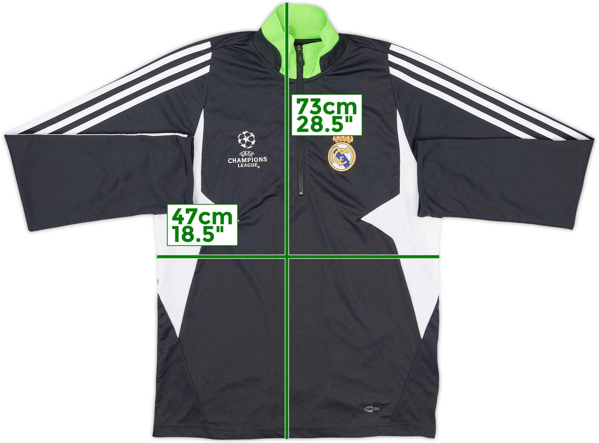 レビュー高評価の商品 1/4 CL adidas Madrid Real 2007-08 Zip (S) - 7/10 - Top Drill ウェア