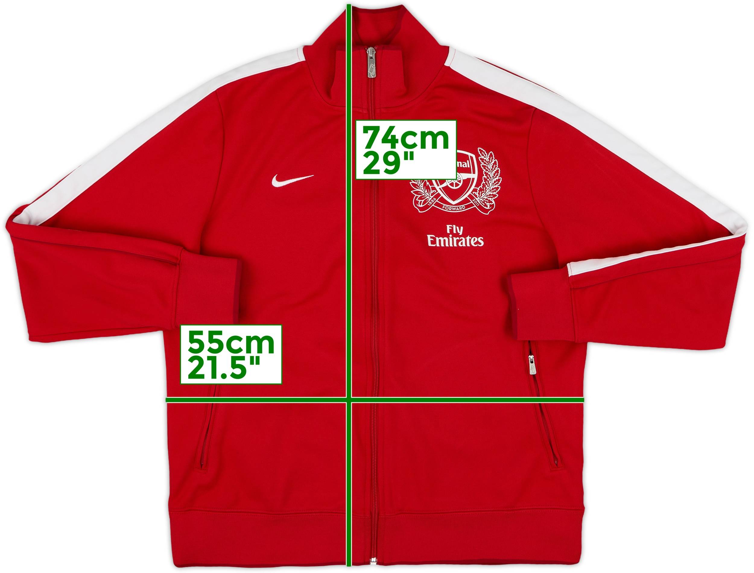 2012-13 Arsenal Nike Track Jacket - 8/10 - (L)