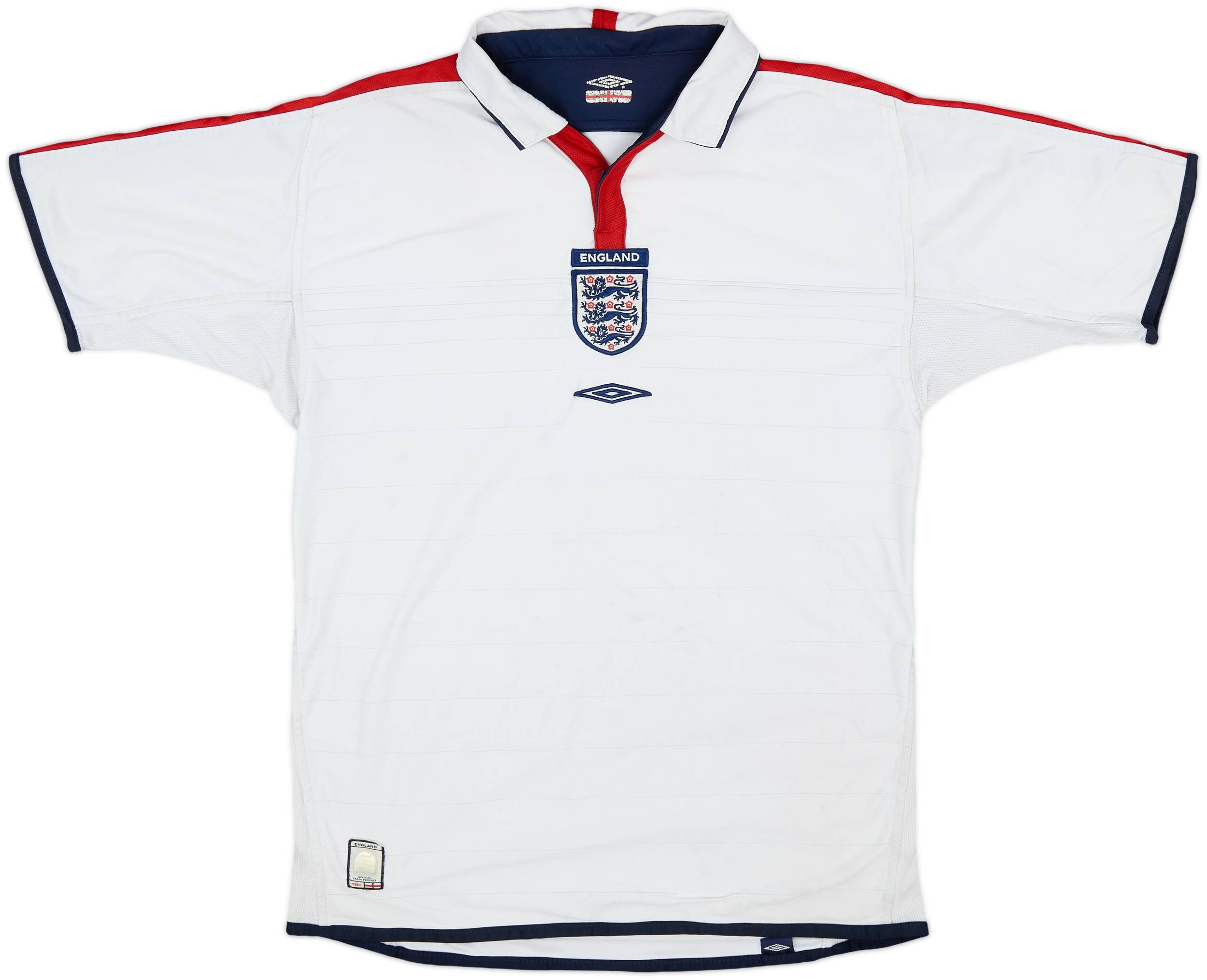 レア 2003-2005 Umbro イングランド代表 シャツ ホーム Ｌ ENGLAND 2003 2005 HOME SHIRT JERSEY LONG SLEEVE UMBRO sz M