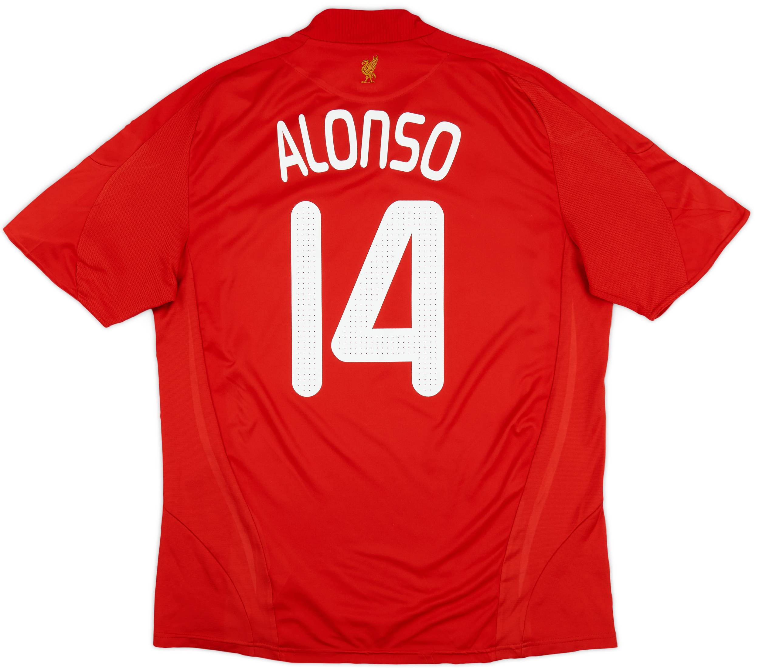 送料無料 通販 激安 2008-10 Liverpool Home Shirt Alonso #14 ウェア