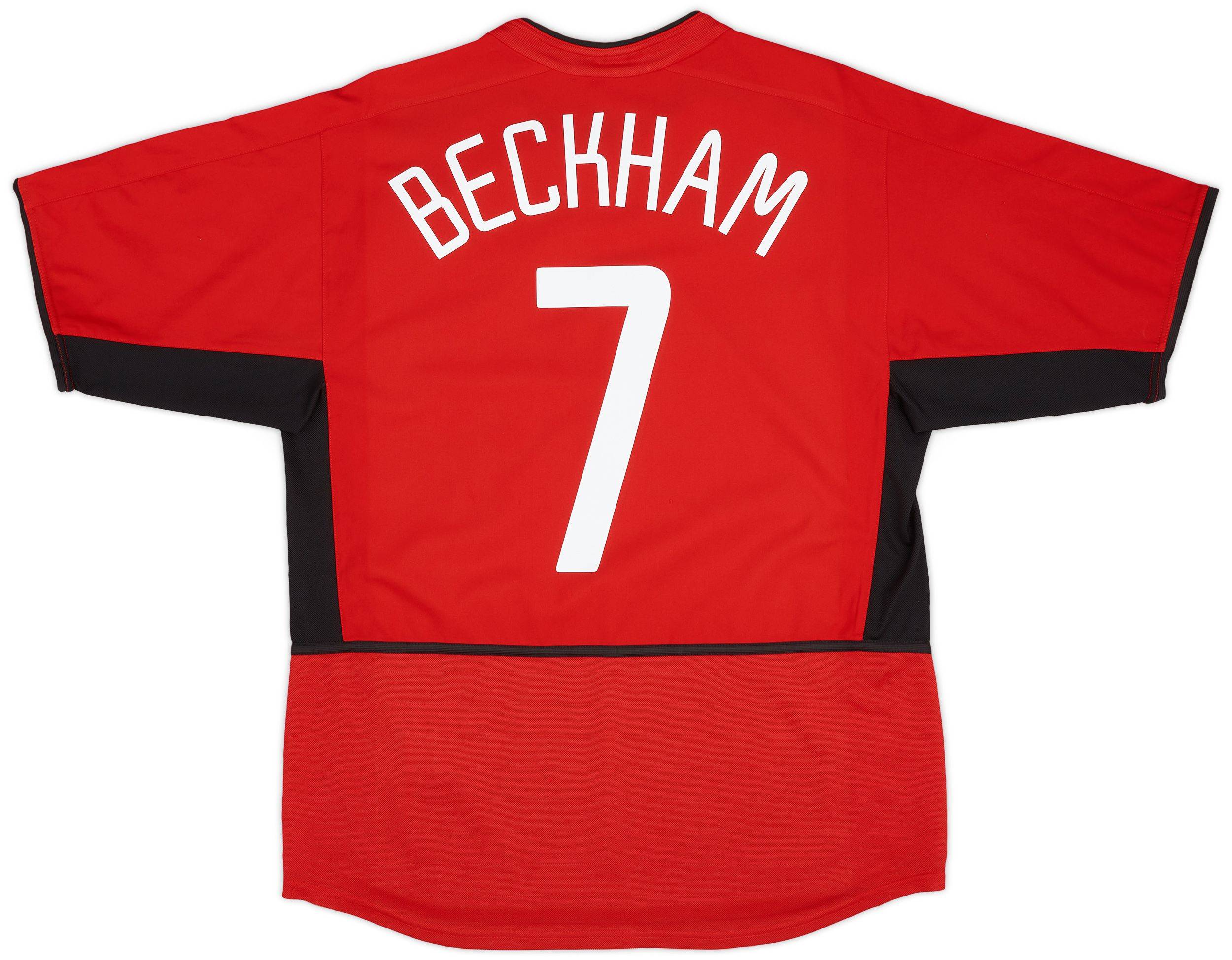 2002-04 Manchester United Home Shirt Beckham #7 - 6/10 - (S)