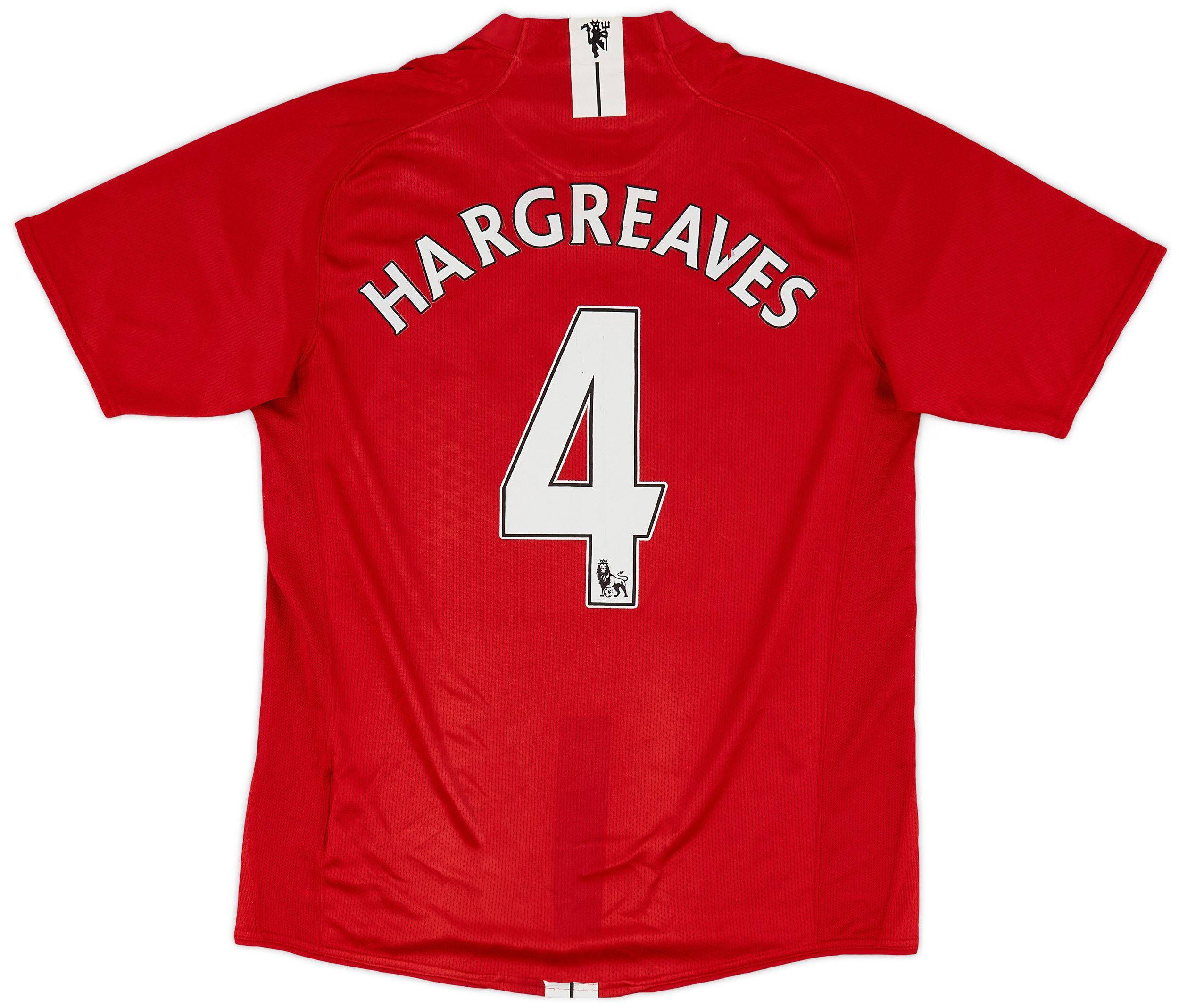特売 - #4 Hargreaves Shirt Home United Manchester 2007-09 5/10 (M) - ウェア
