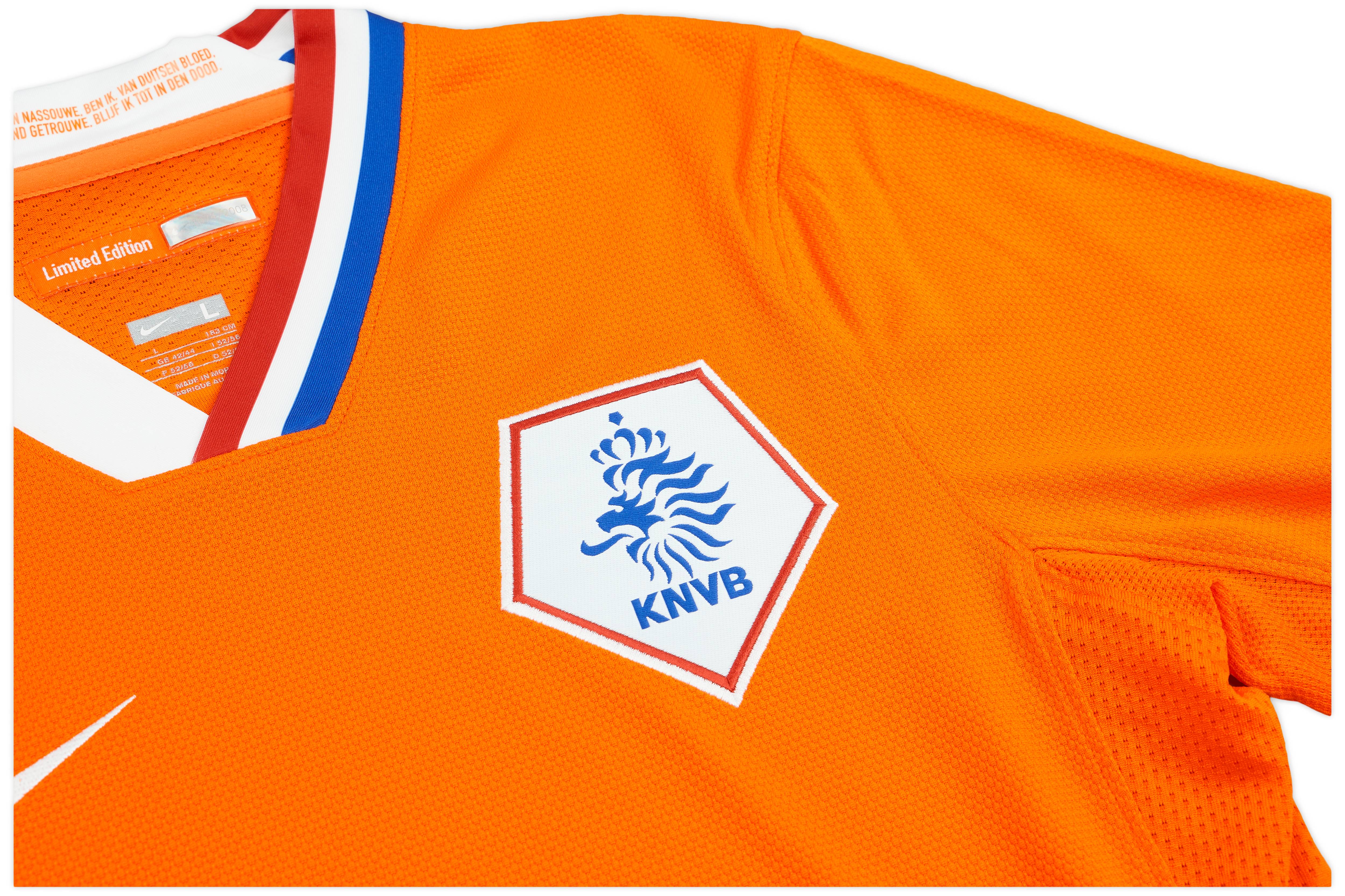 Nike EURO 2008 Limited Edition シャツ　オランダ 2008-10 Netherlands Limited Edition Player Issue Home Shirt 1074