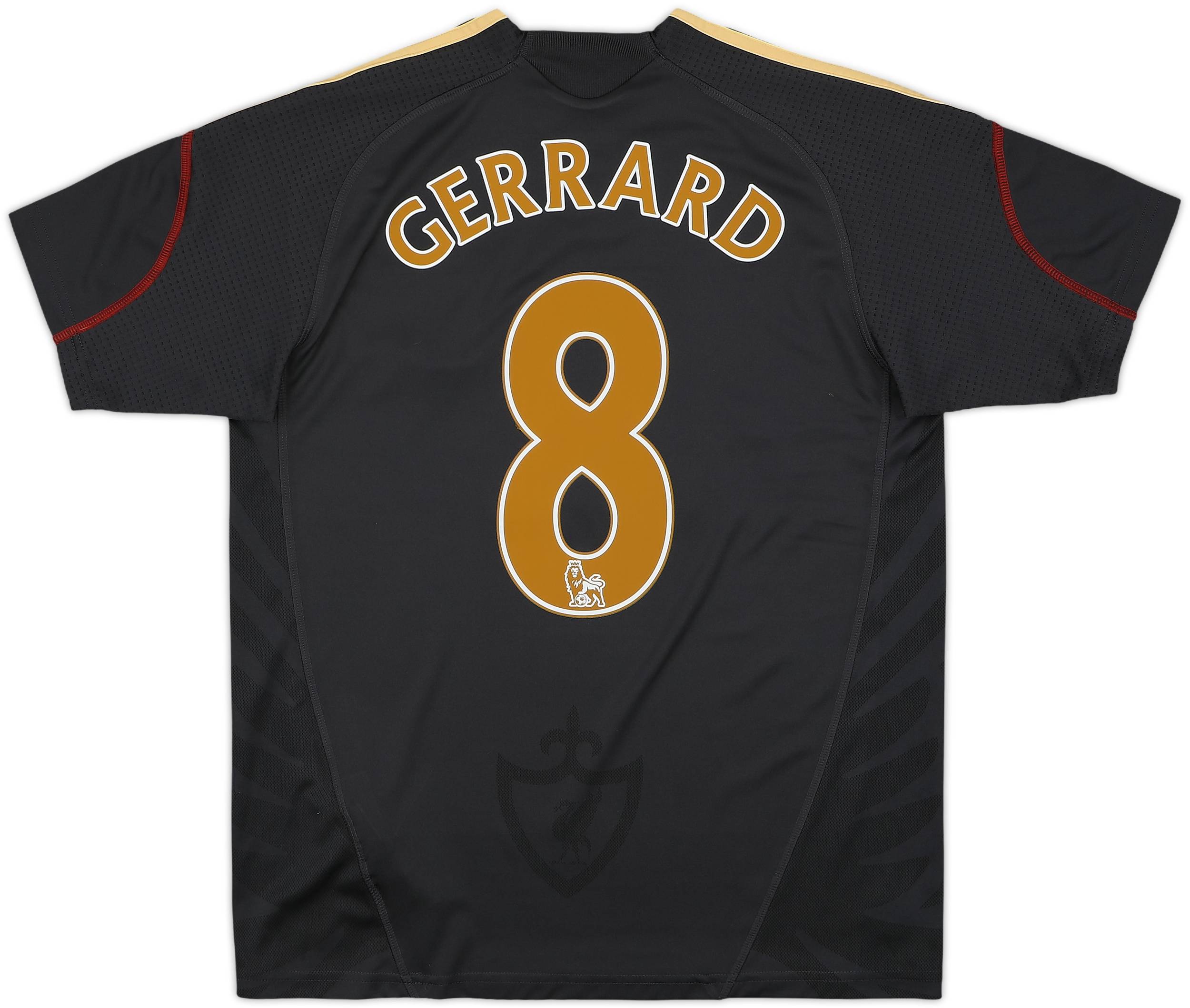 リバプール GERRARD 8番 アウェイ　09 2009-10 Liverpool Away L/S Shirt Gerrard #8 - 6/10 - (S)