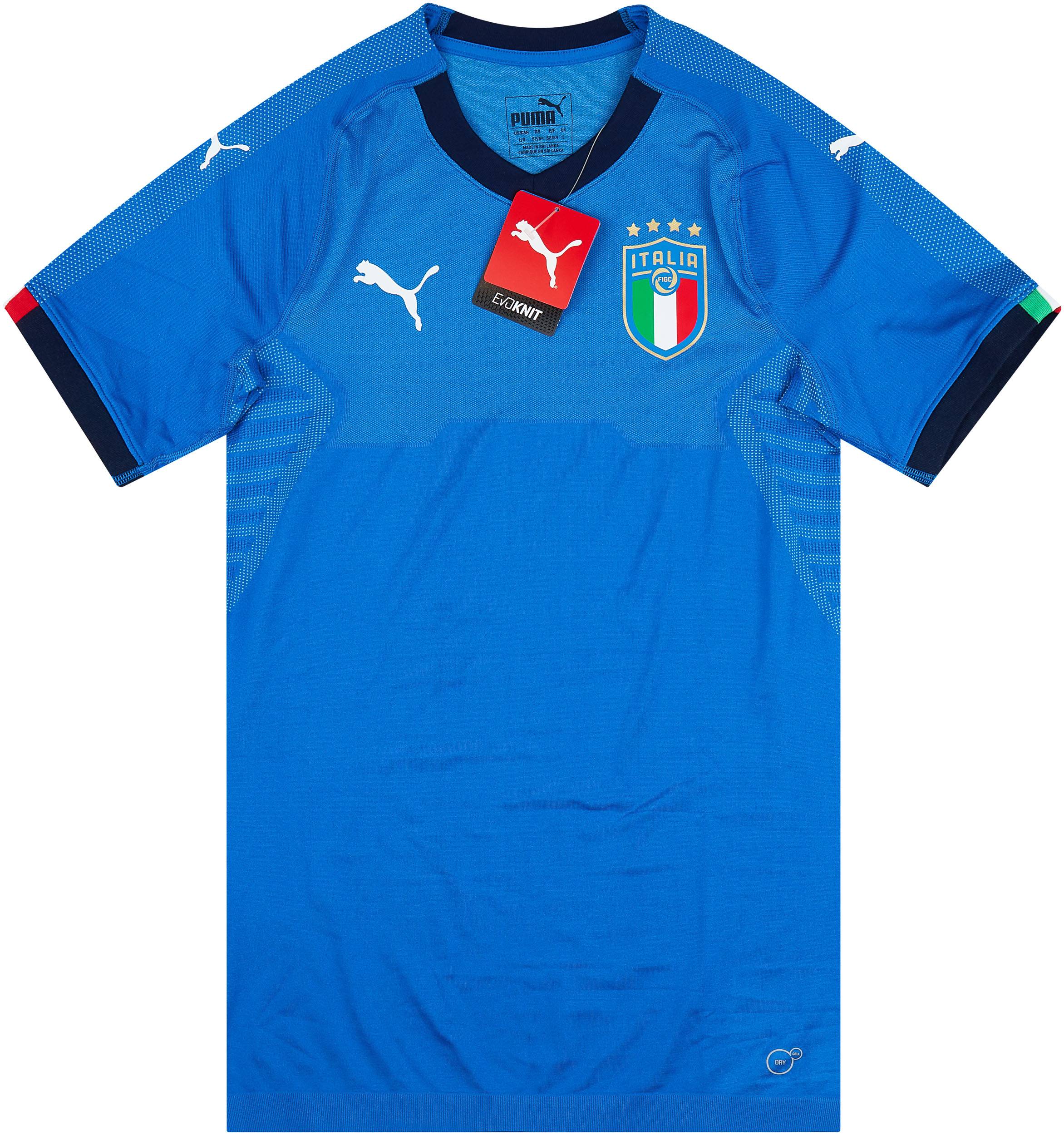 Puma イタリア代表 シャツ EvoKnit 2018-19 Italy Evoknit Authentic Home Shirt (L)