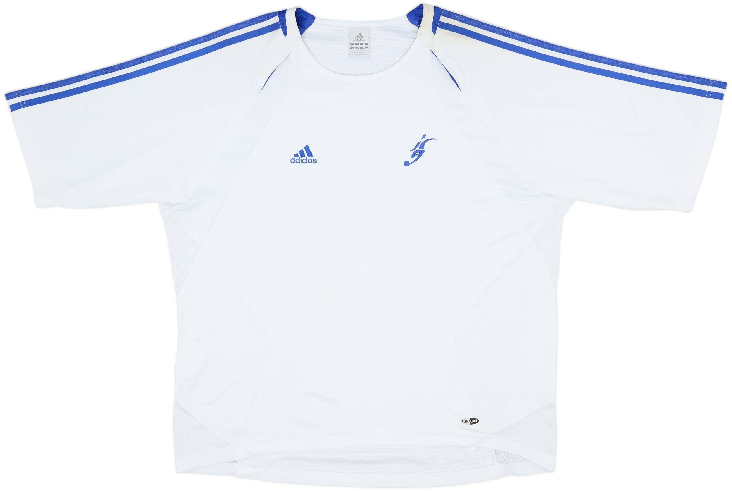 【レア】00s adidas David Backham Tシャツ 英国製 Ｍ 2005 adidas David Beckham Training Shirt - 6/10 - (XL)