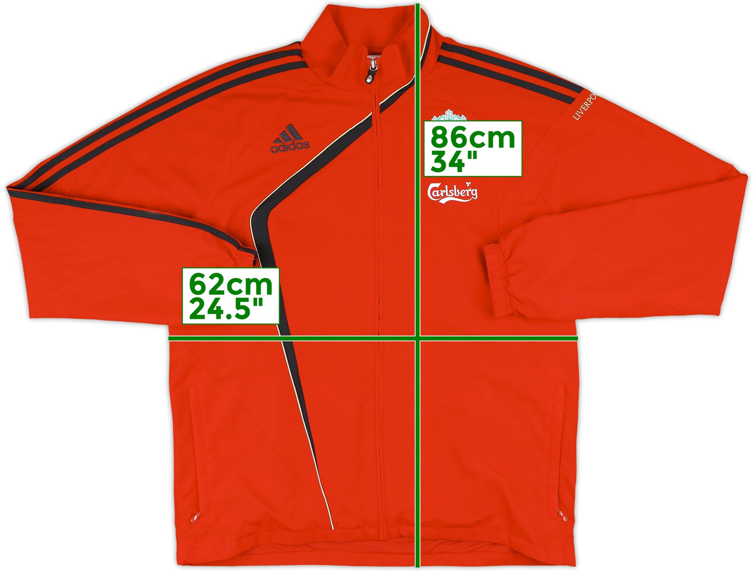 ウェア Liverpool adidas HARFJIP naylon jacket 2008-09 Liverpool adidas Track Jacket - 8/10 - (XL.Boys)