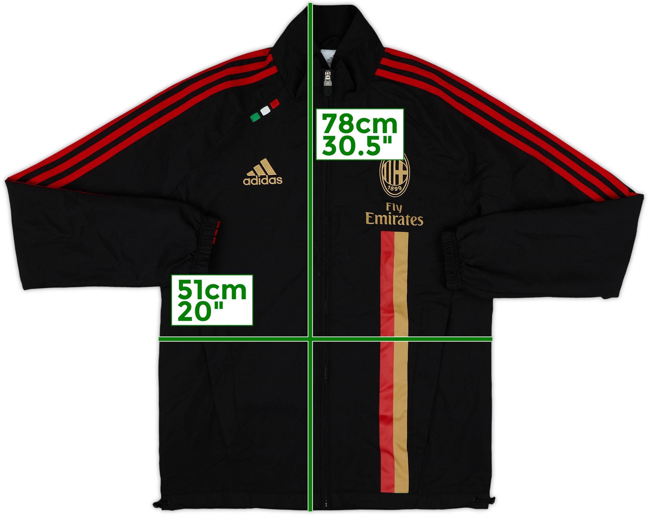 2011-12 AC Milan adidas Track Jacket - 8/10 - (XL)